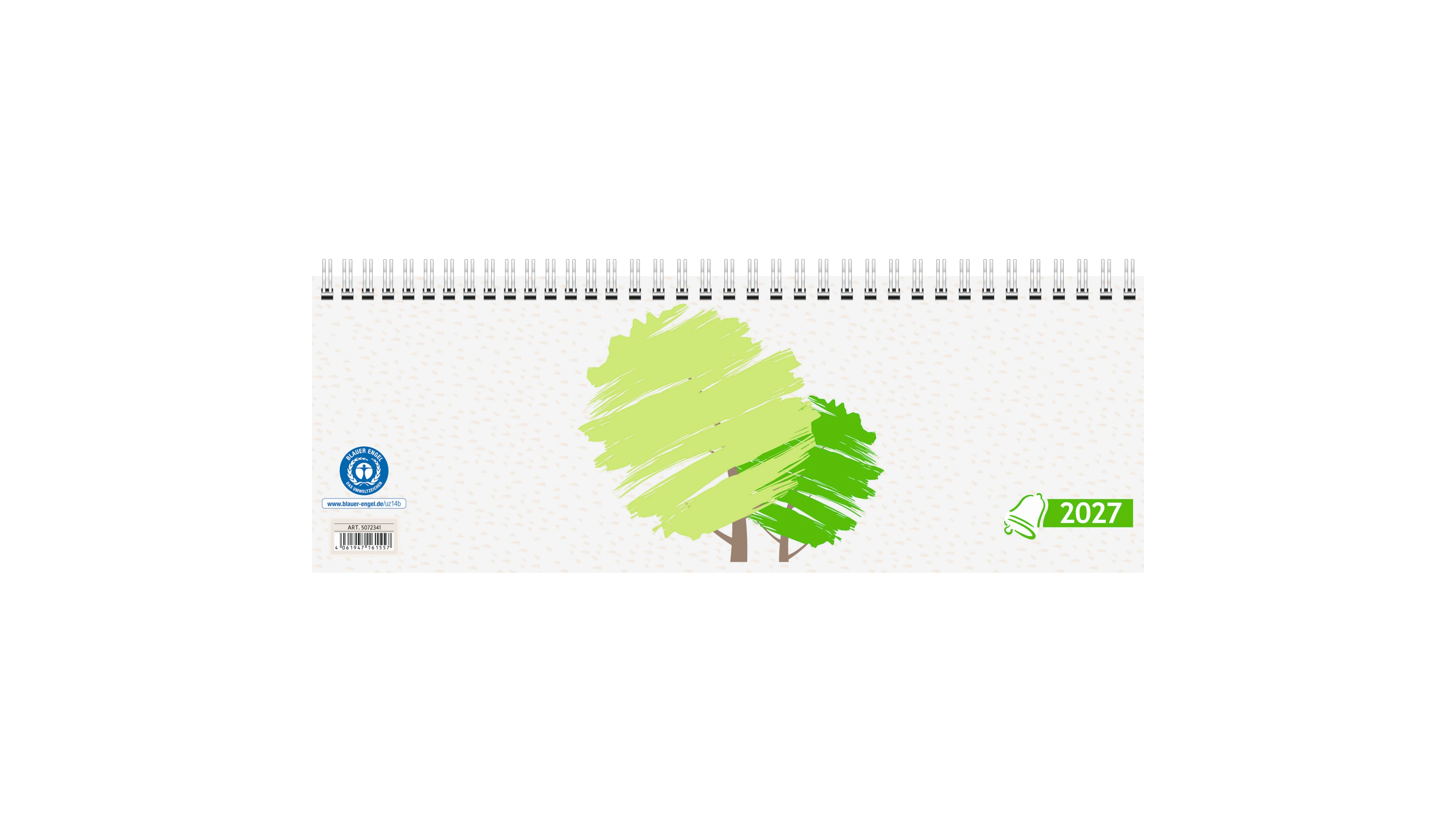 GLOCKEN Querkalender 2027 1 Woche/2 Seiten  29,7 x 10,5 cm (B x H) Karton 100 % recycelt beige