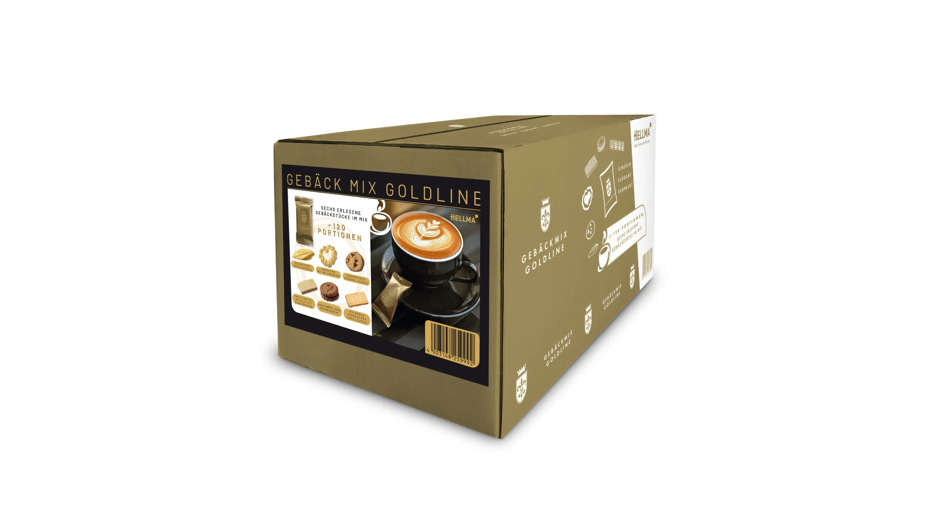 HELLMA Gebäckmischung Goldline 120 Stück/Pack