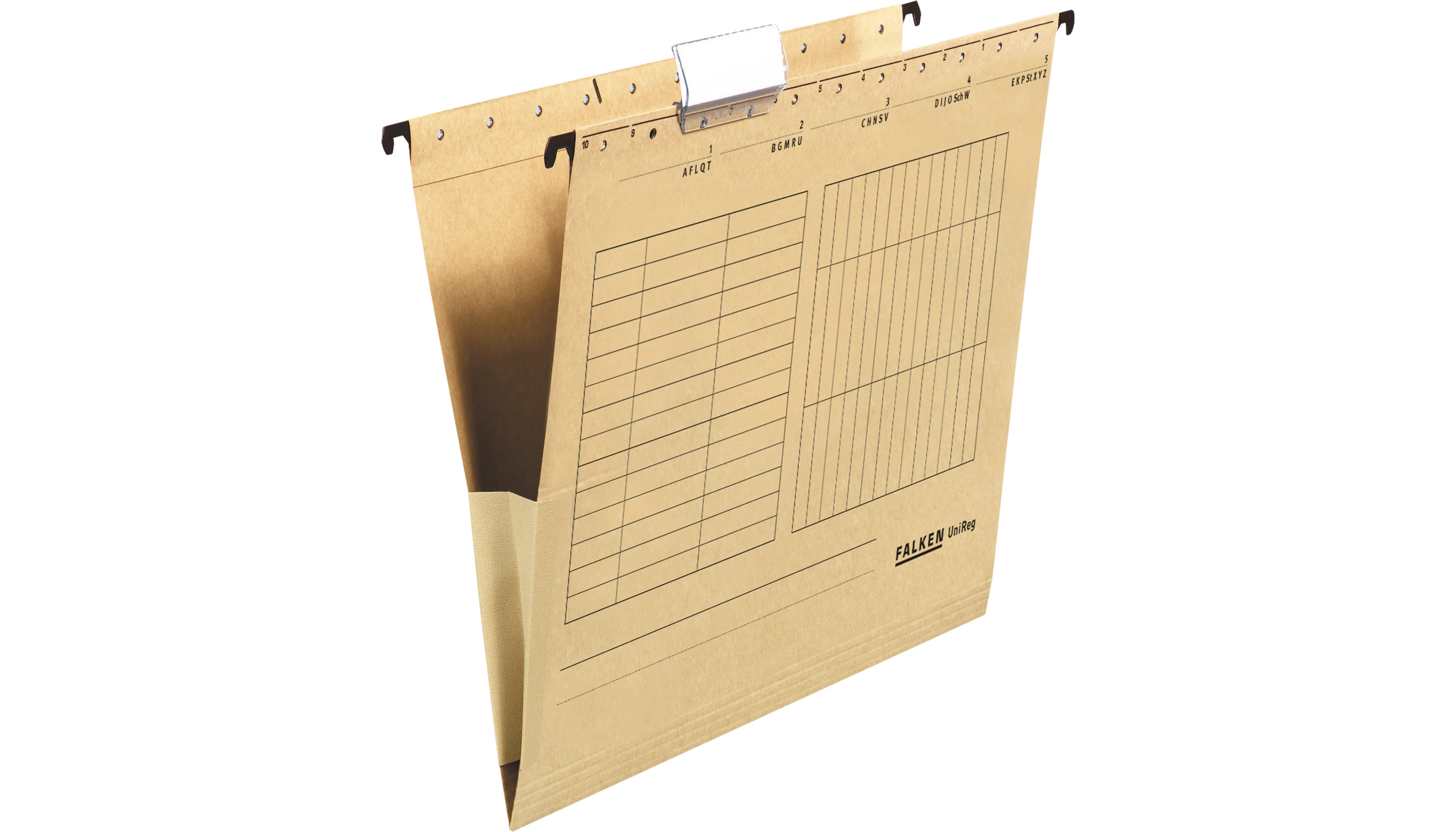 FALKEN Hängetasche UniReg DIN A4 230g/m² Manilakarton recycelt naturbraun