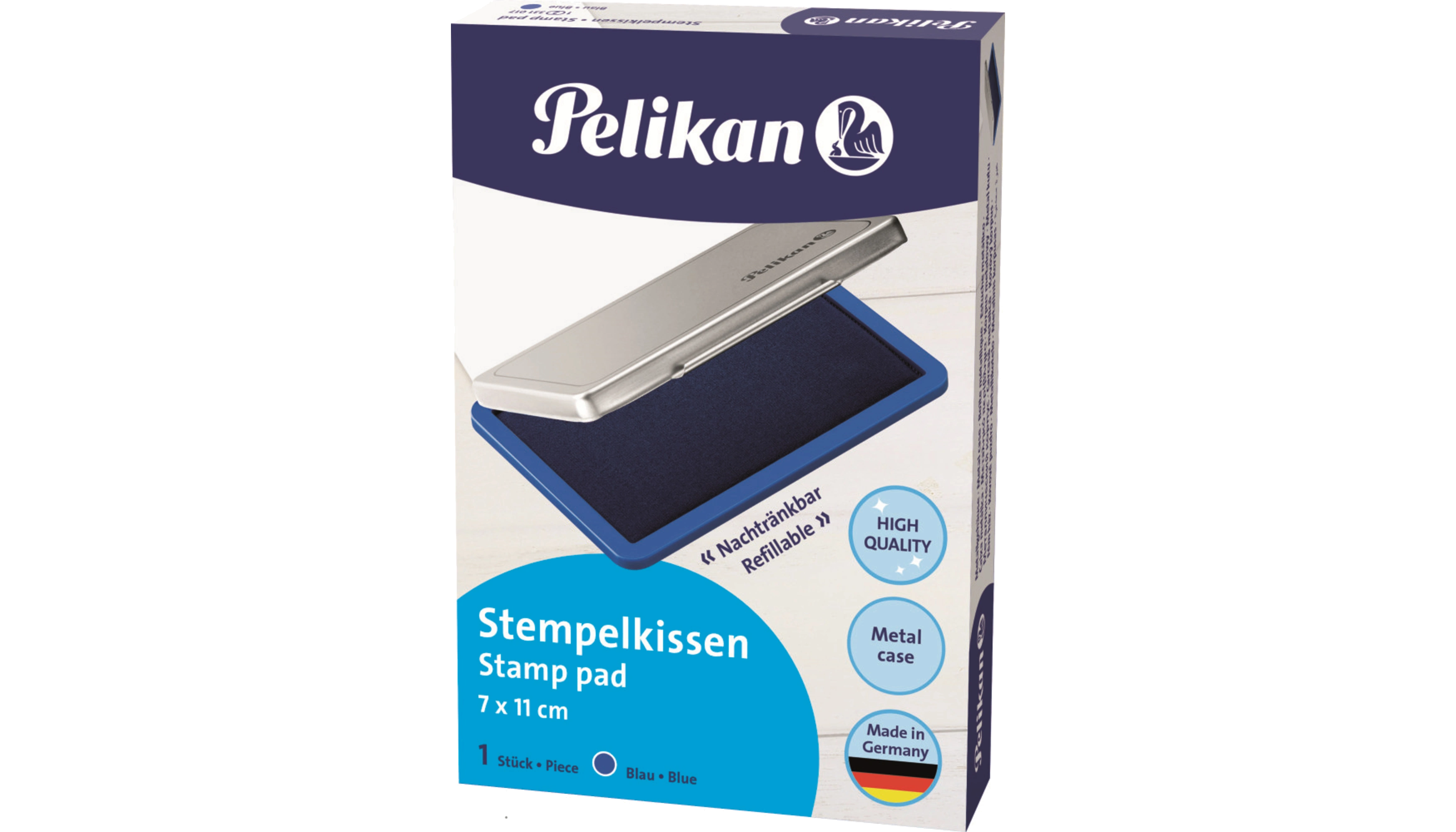 PELIKAN Stempelkissen 2 getränkt 110 x 70 mm (B x H) blau