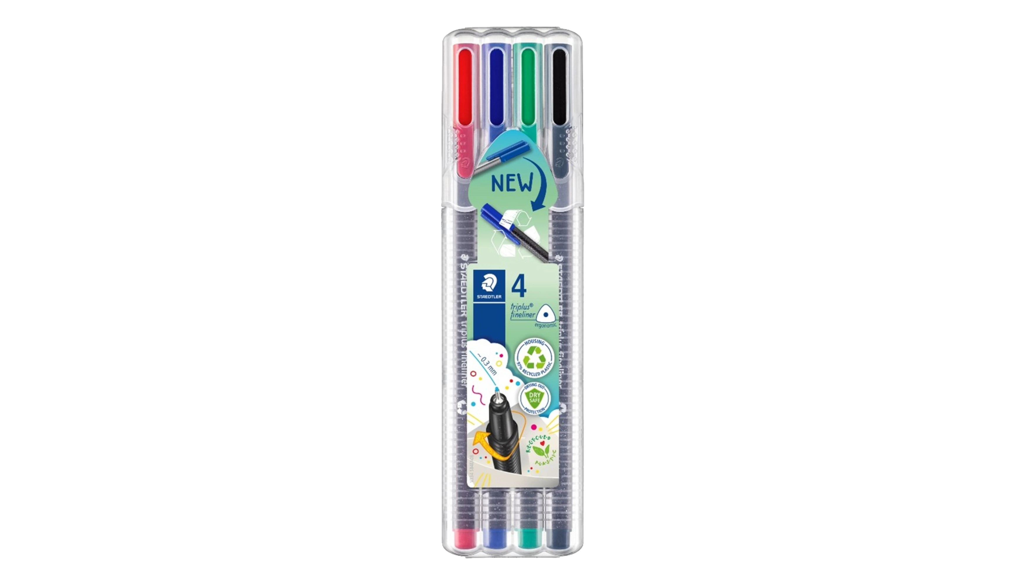 STAEDTLER® Fineliner triplus® 334 0,3 mm 4 Stück/Pack farbig sortiert