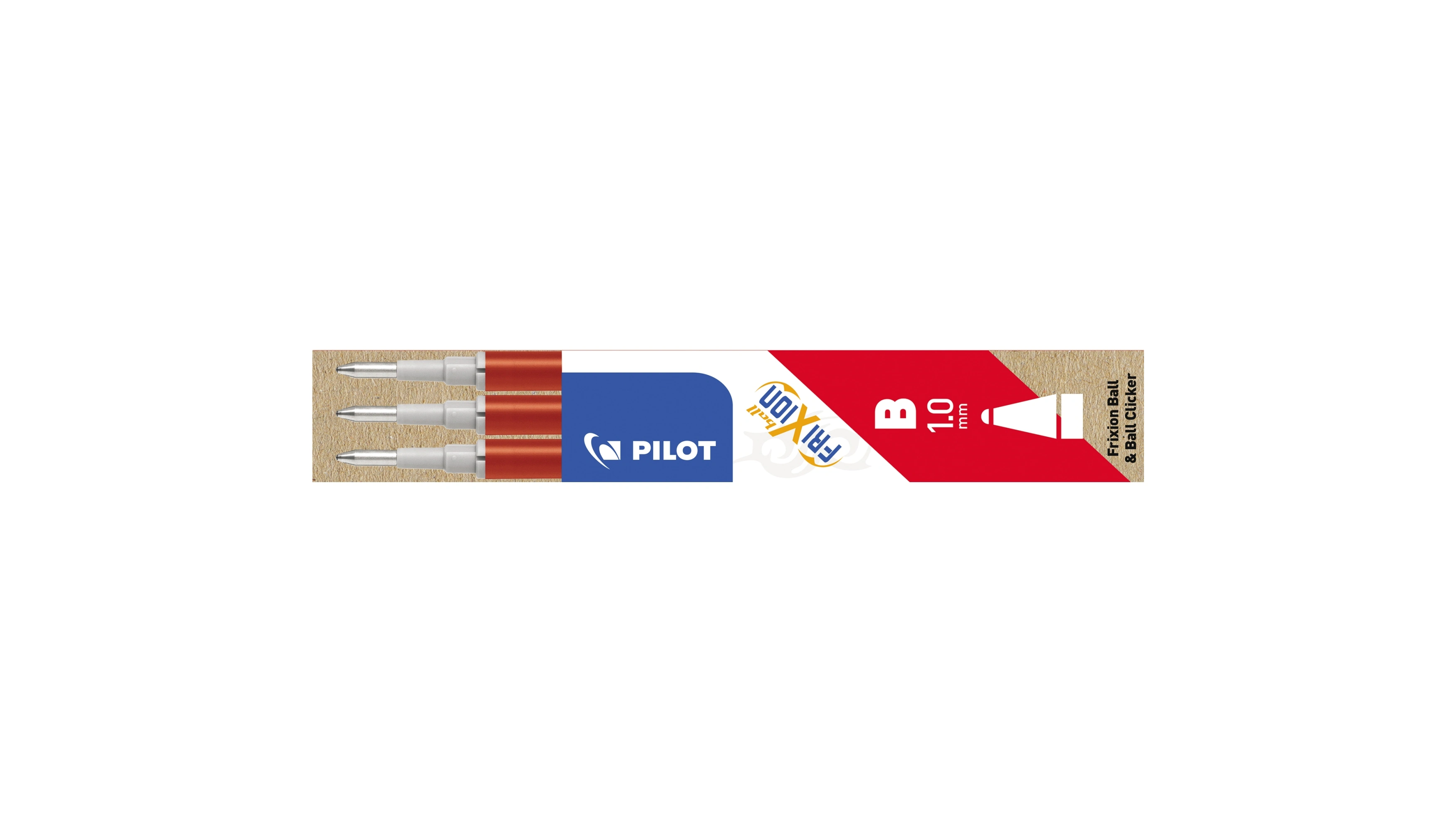 PILOT Tintenrollermine FriXion Ball 1.0  3 Stück pro Packung rot