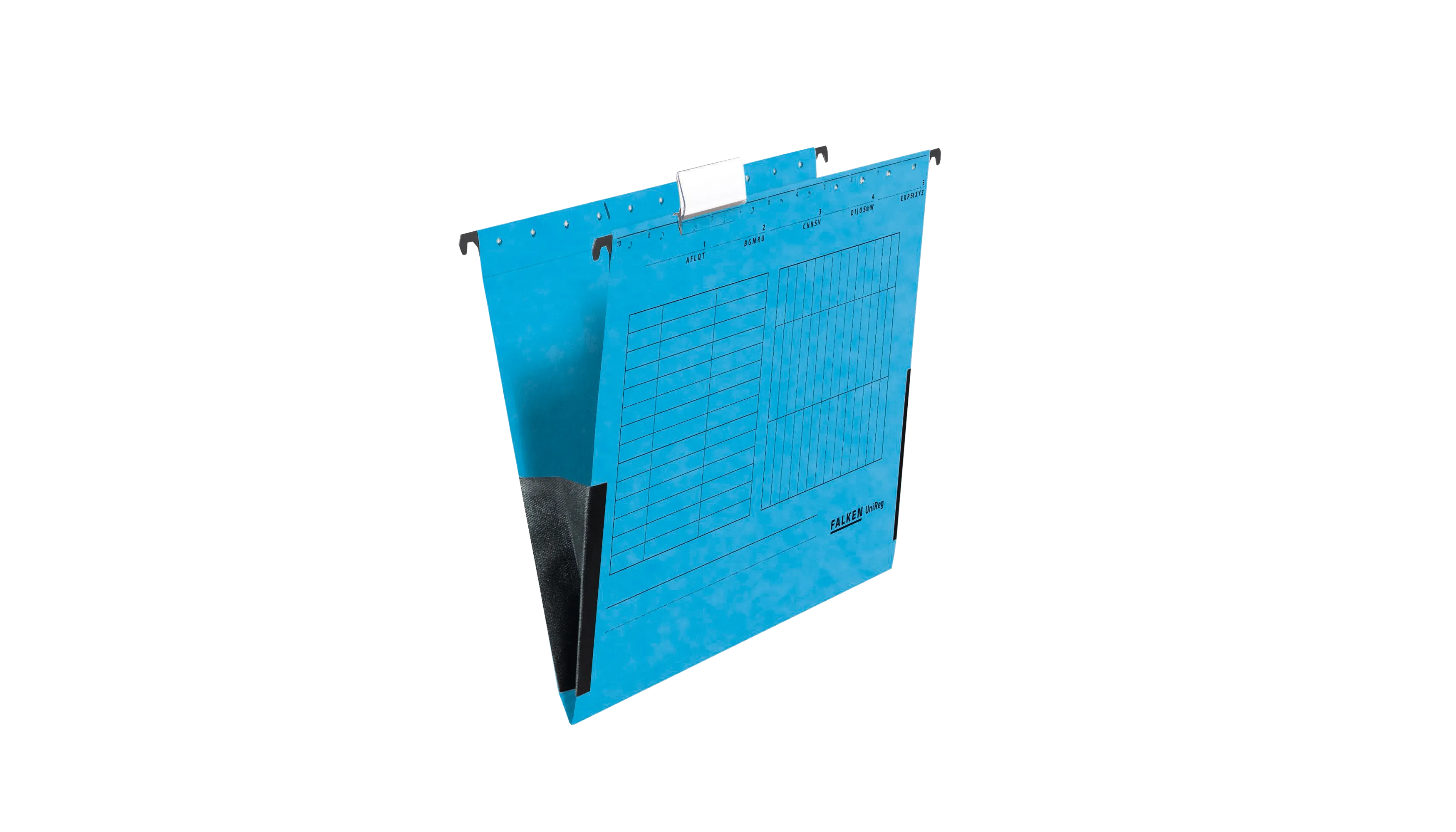 FALKEN Hängetasche UniReg DIN A4 mit Leinenfröschen blau