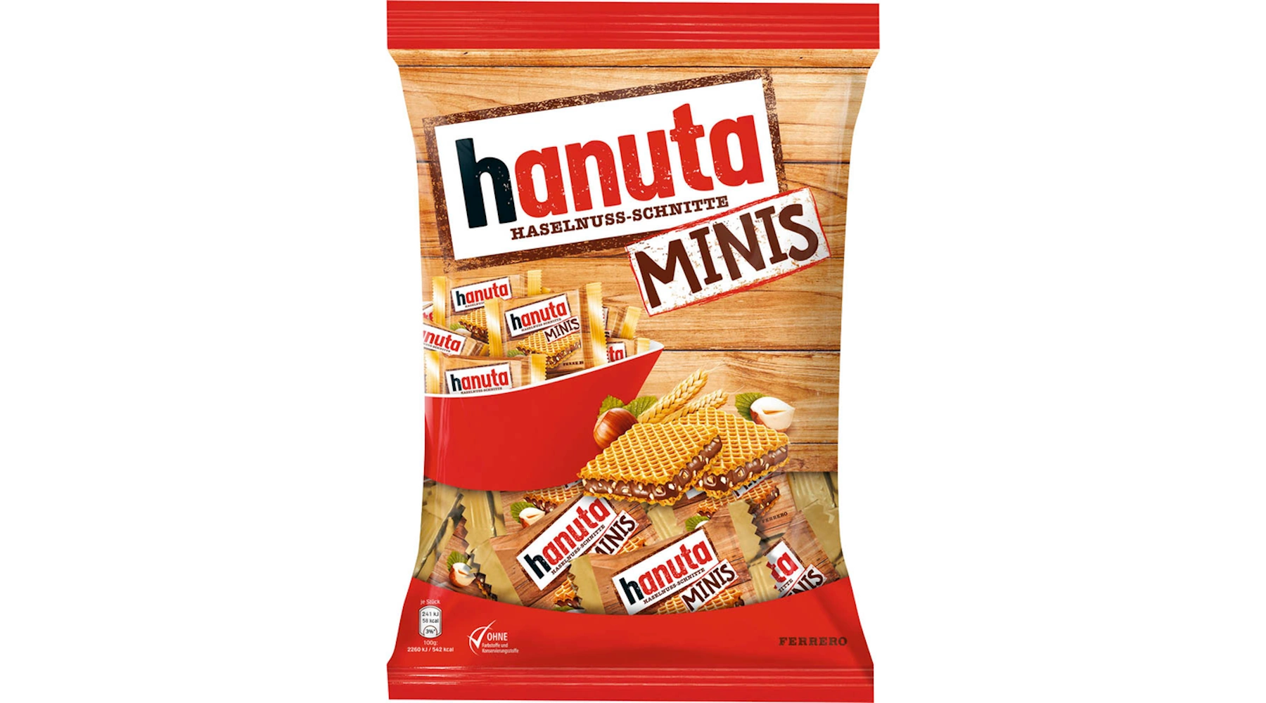 HANUTA Haselnuss-Schnitten minis 200 g/Pack
