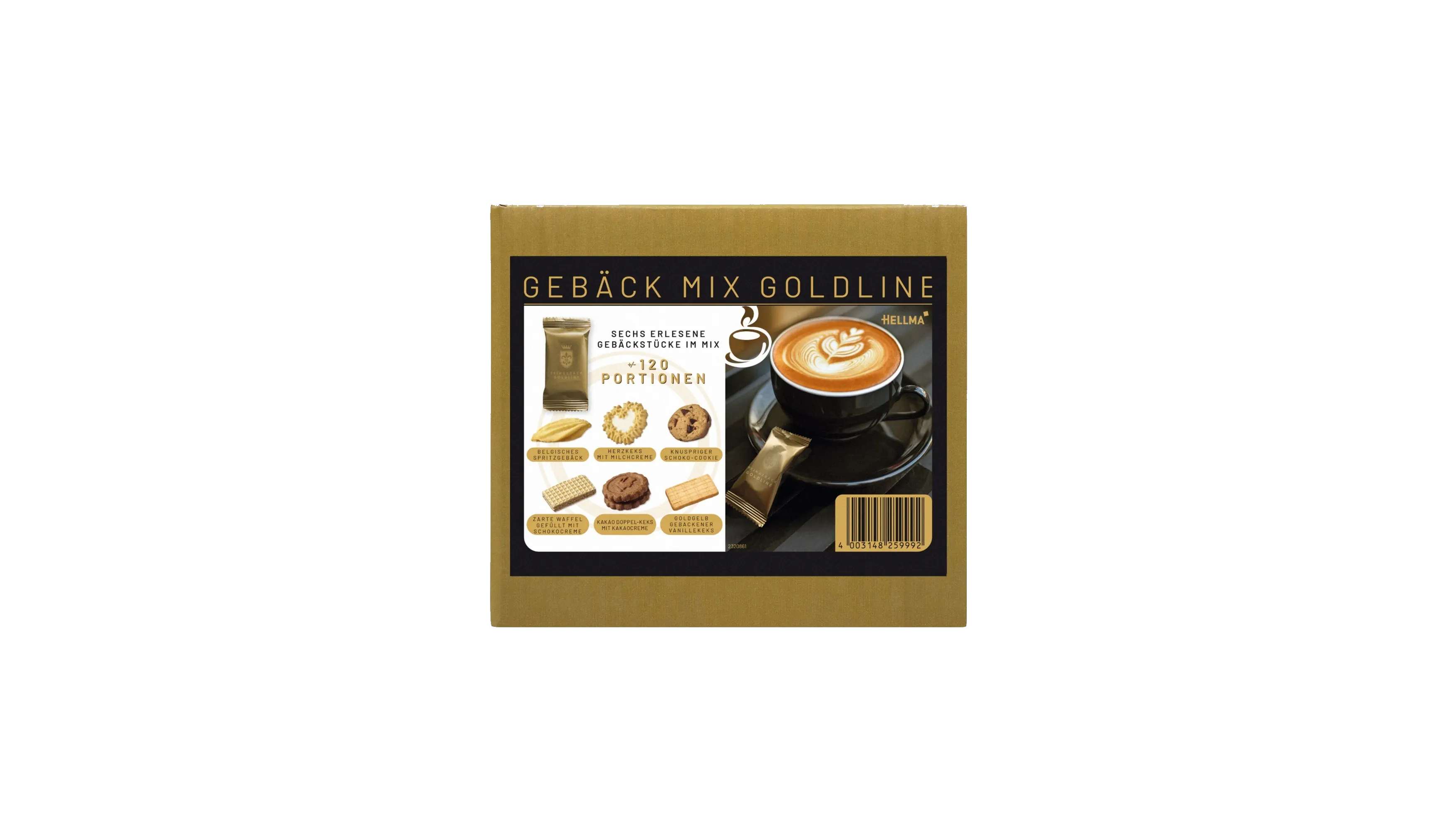 HELLMA Gebäckmischung Goldline 120 Stück/Pack