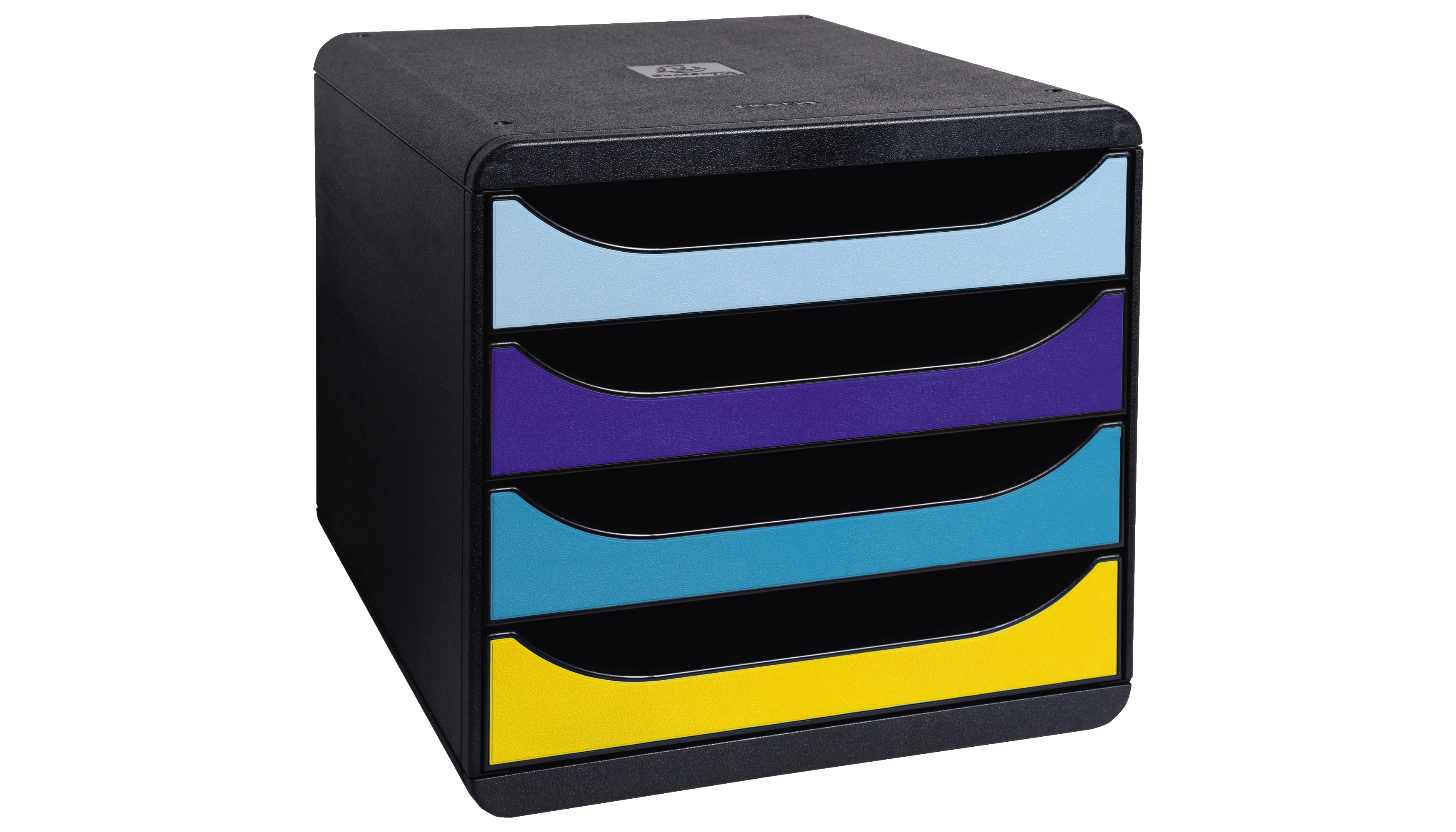 EXACOMPTA Schubladenbox BIG-BOX Bee Blue  26,7 x 27,8 x 34,7 cm (B x H x T) 4 Schubladen mehrfarbig