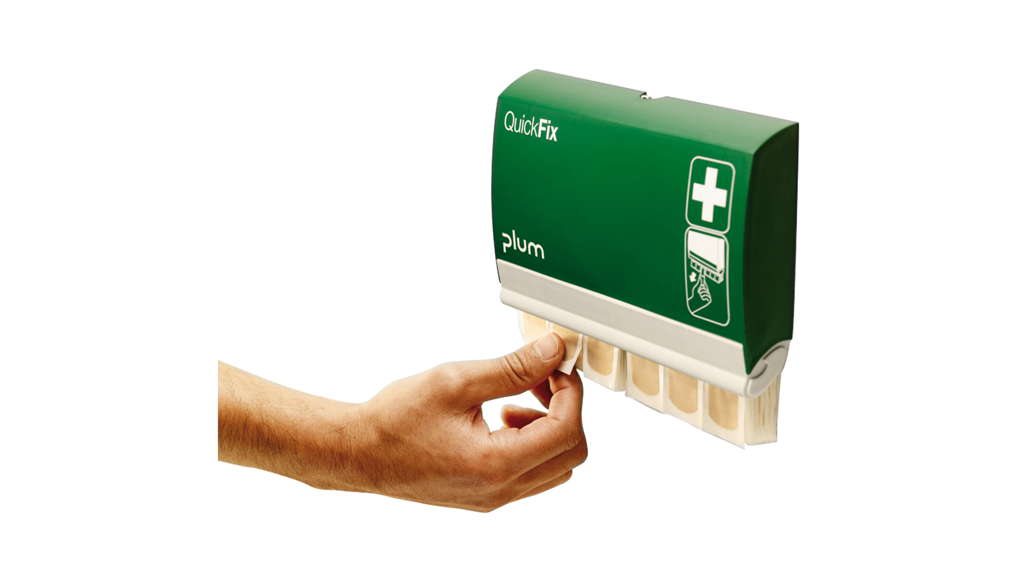 QUICKFIX Pflasterspender QuickFix Elastic 13,5 x 23 x 3 cm (B x H x T) gefüllt Kunststoff grün