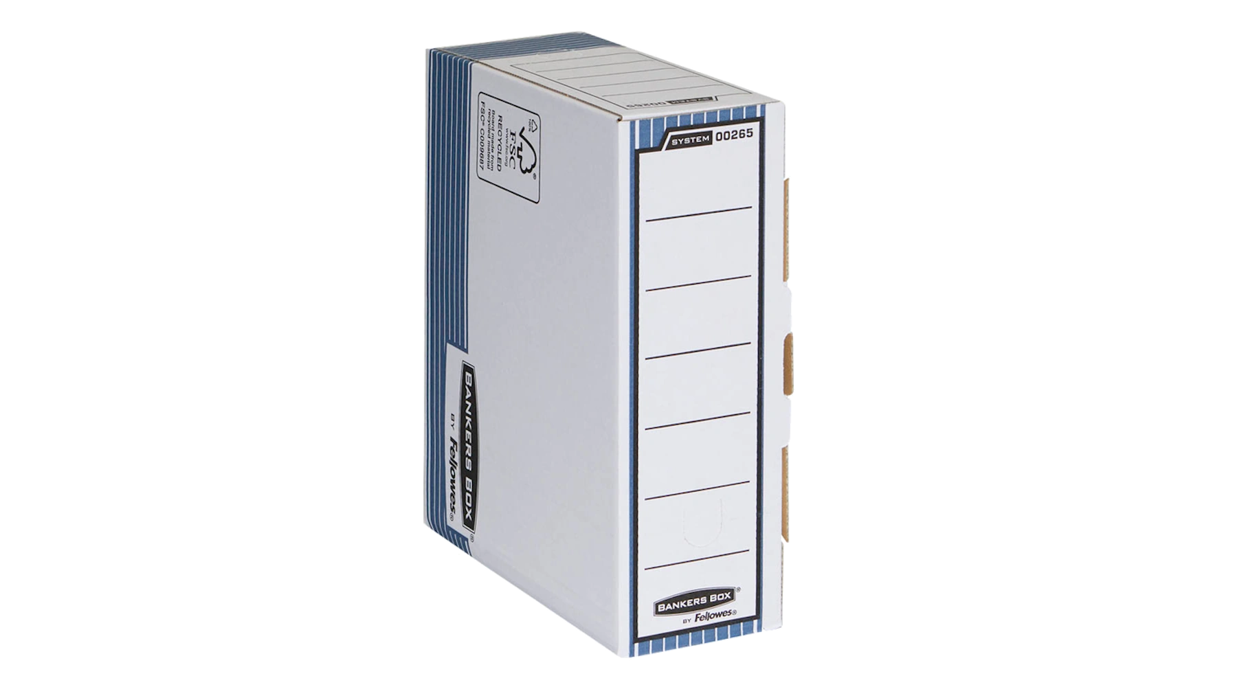 BANKERS BOX® Archivboxen Karton  10,8 x 26,5 x 32,7 cm (B x T x H) 10 Stück/Pack weiß/blau