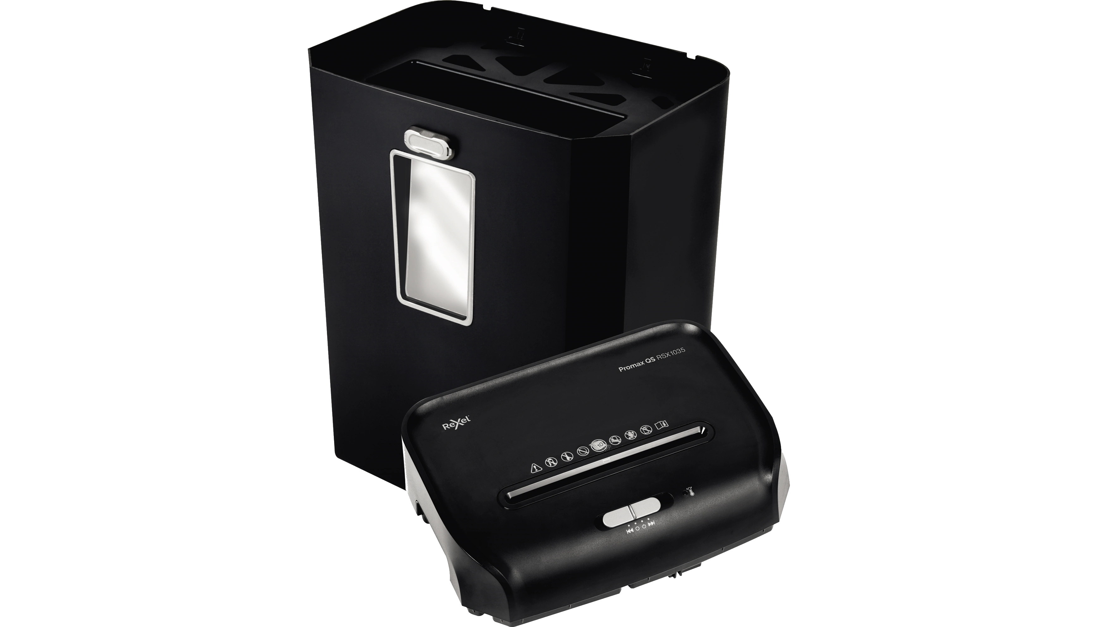 REXEL® Aktenvernichter ProMax RSX1035 Partikelschnitt P-4 schwarz
