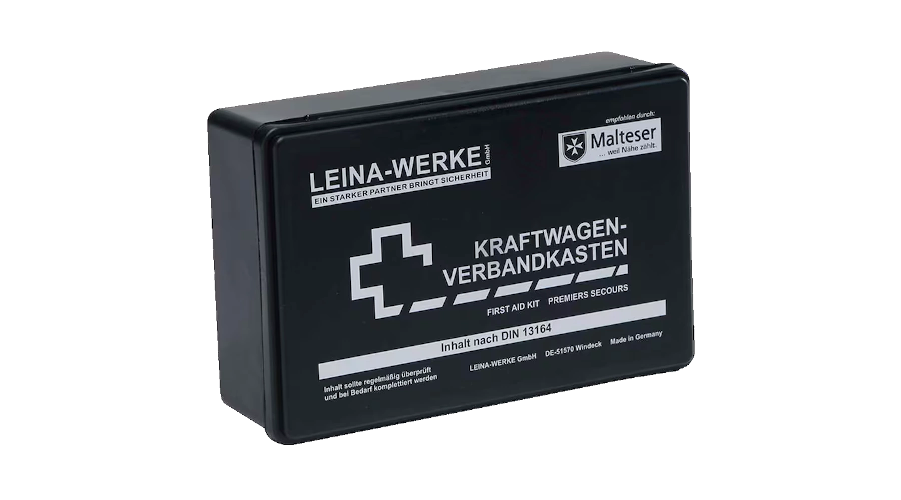 LEINA-WERKE Verbandskasten KFZ Standard DIN 13164 schwarz