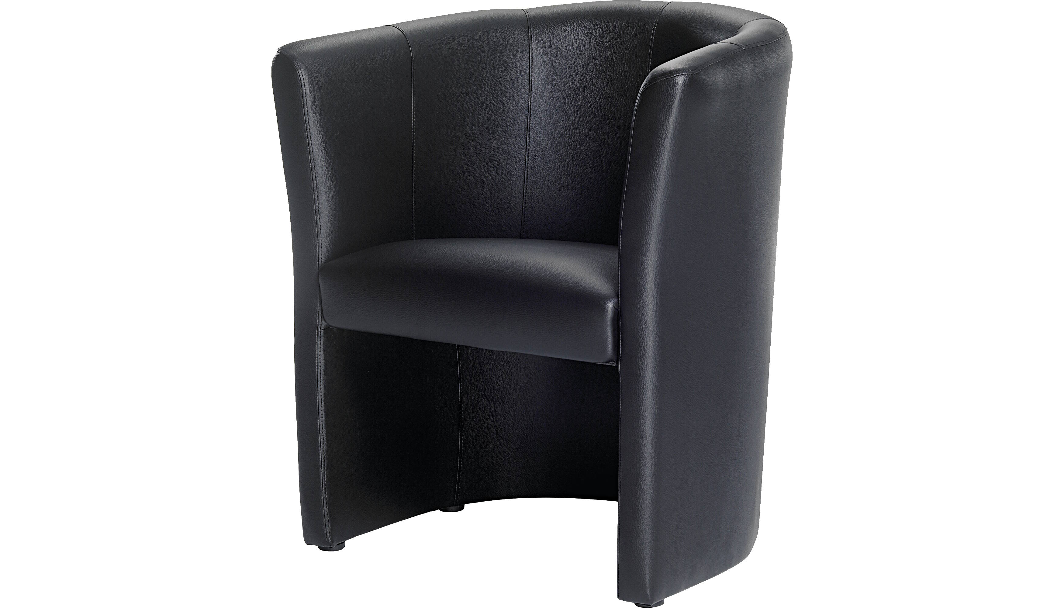 Sessel 690 x 770 x 630 mm schwarz Leder