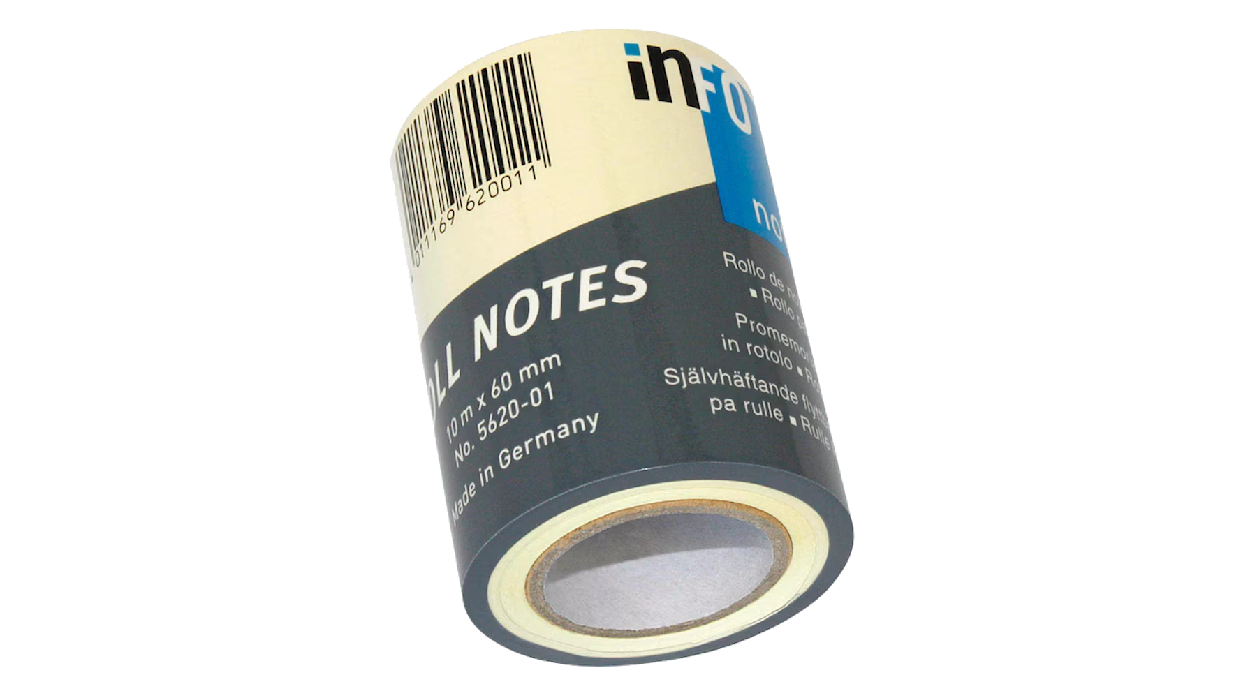 inFO Haftnotizen-Ersatzrolle 6 cm x 10 m (B x L) 70 g/m² Papier gelb