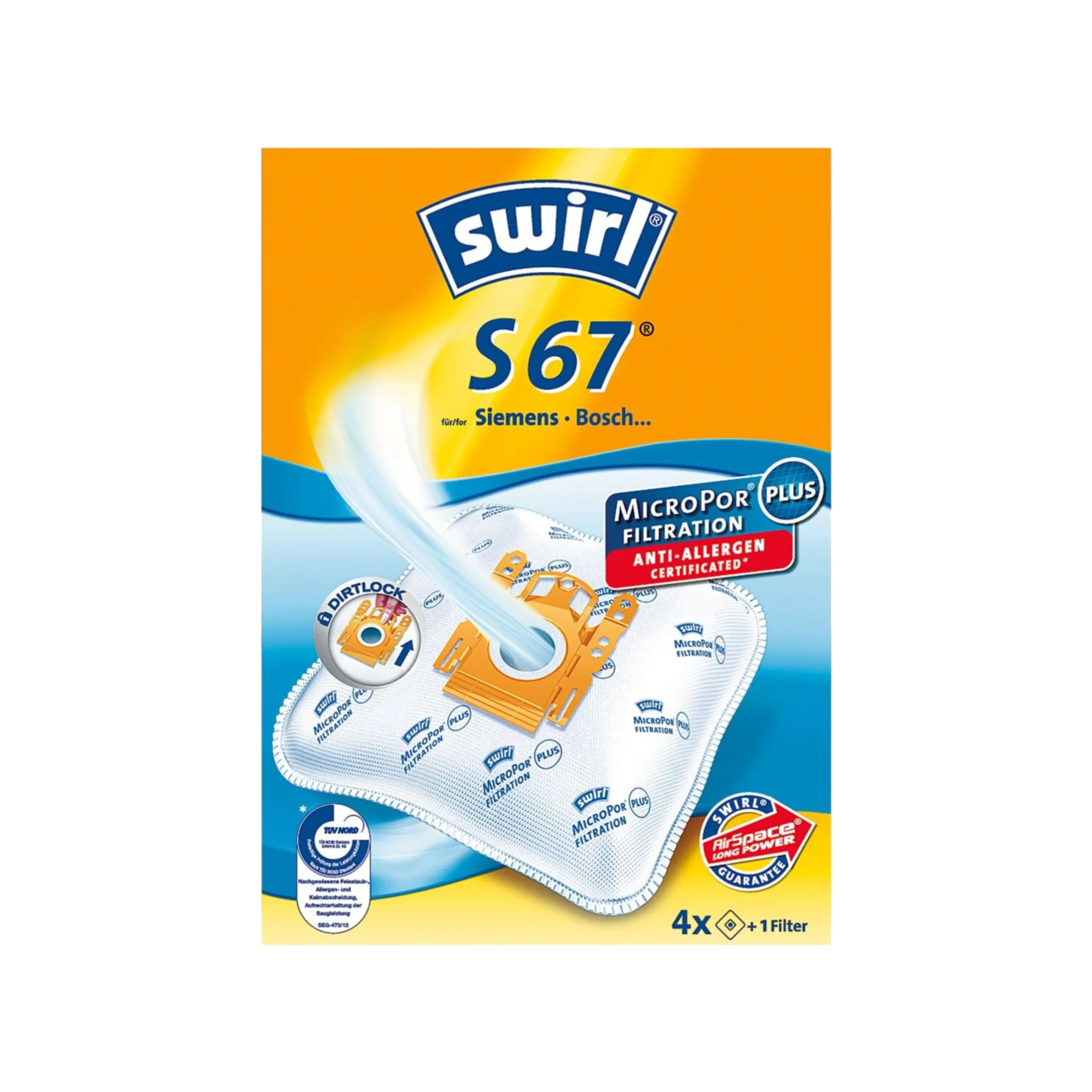 SWIRL Staubsaugerbeutel S 67 1Pa=4Stück