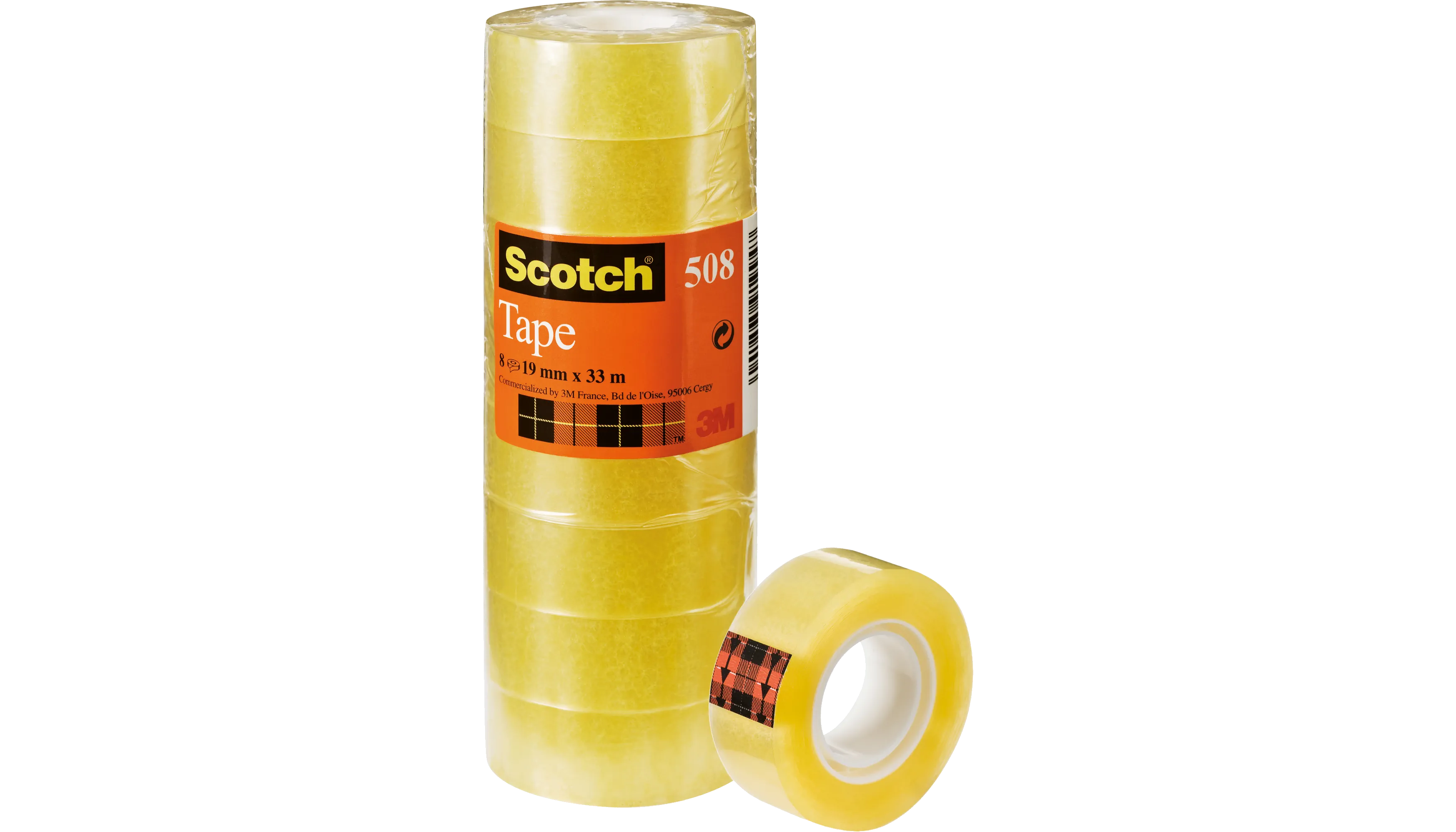 SCOTCH Klebefilm 19 mm x 33 m (B x L) transparent 8 Stück/Pack