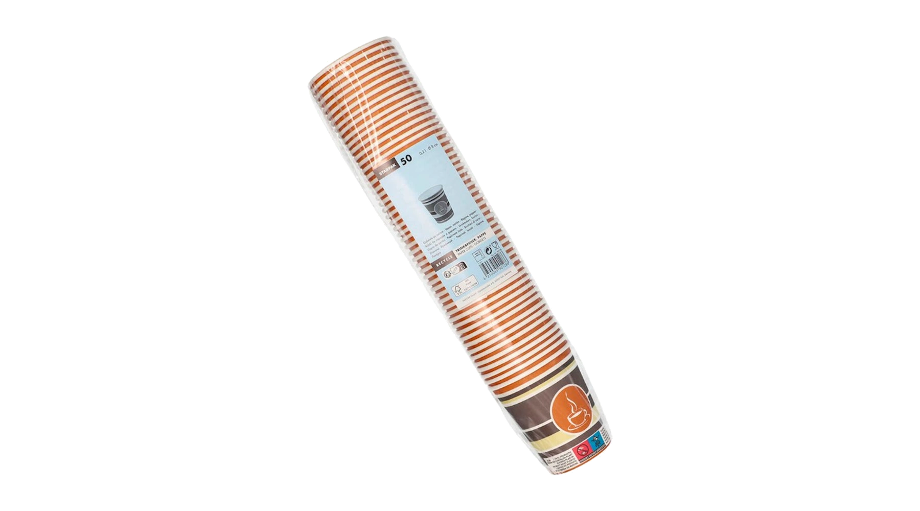 PAPSTAR Trinkbecher Coffee To Go 200 ml 50 Stück/Pack mehrfarbig