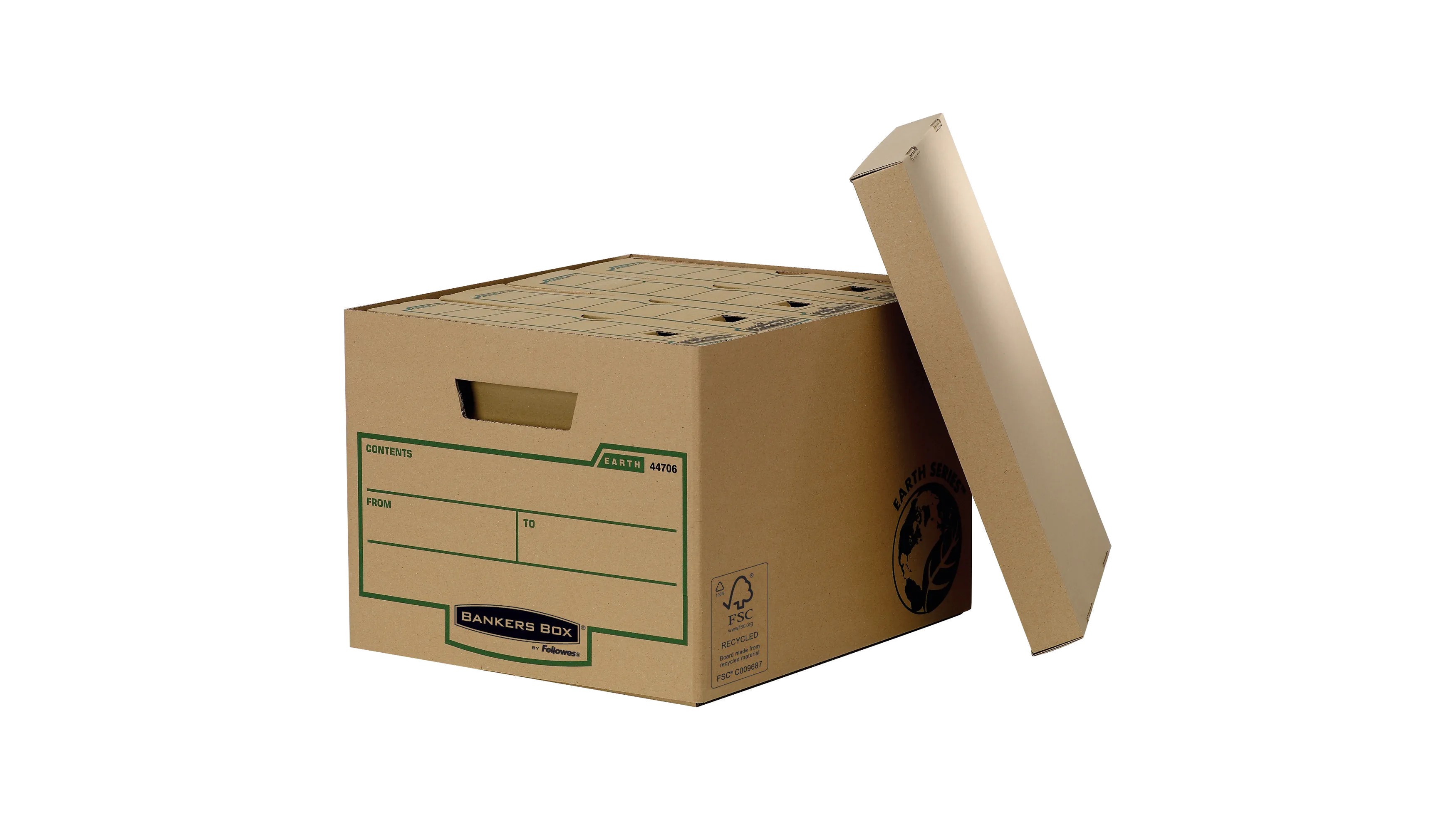 BANKERS BOX® Archivbox Earth Series DIN A4  33,5 x 27 x 39,1 cm (B x H x T) 100 % recycelt braun