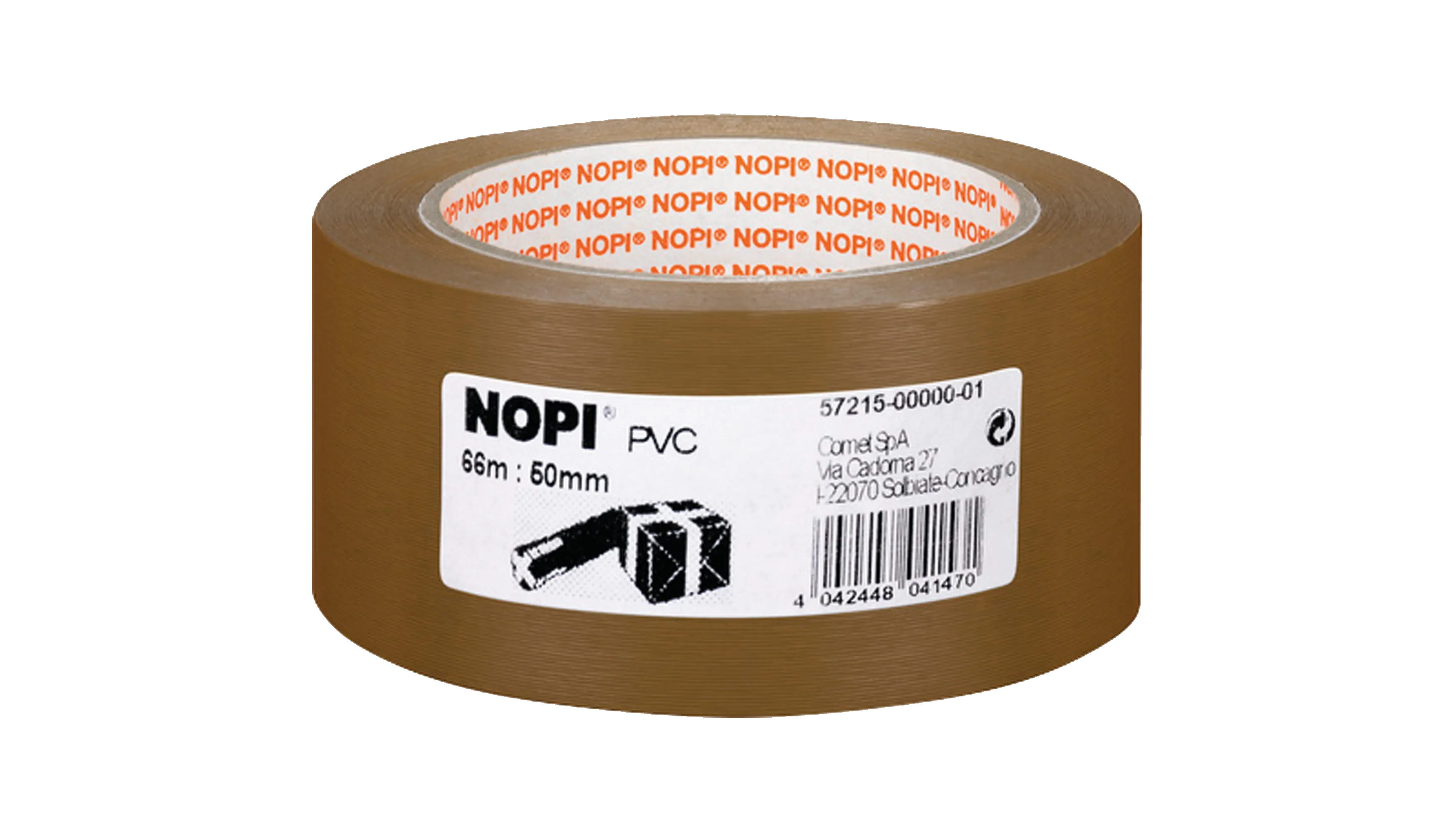 NOPI® Packband PVC 50 mm x 66 m  braun 