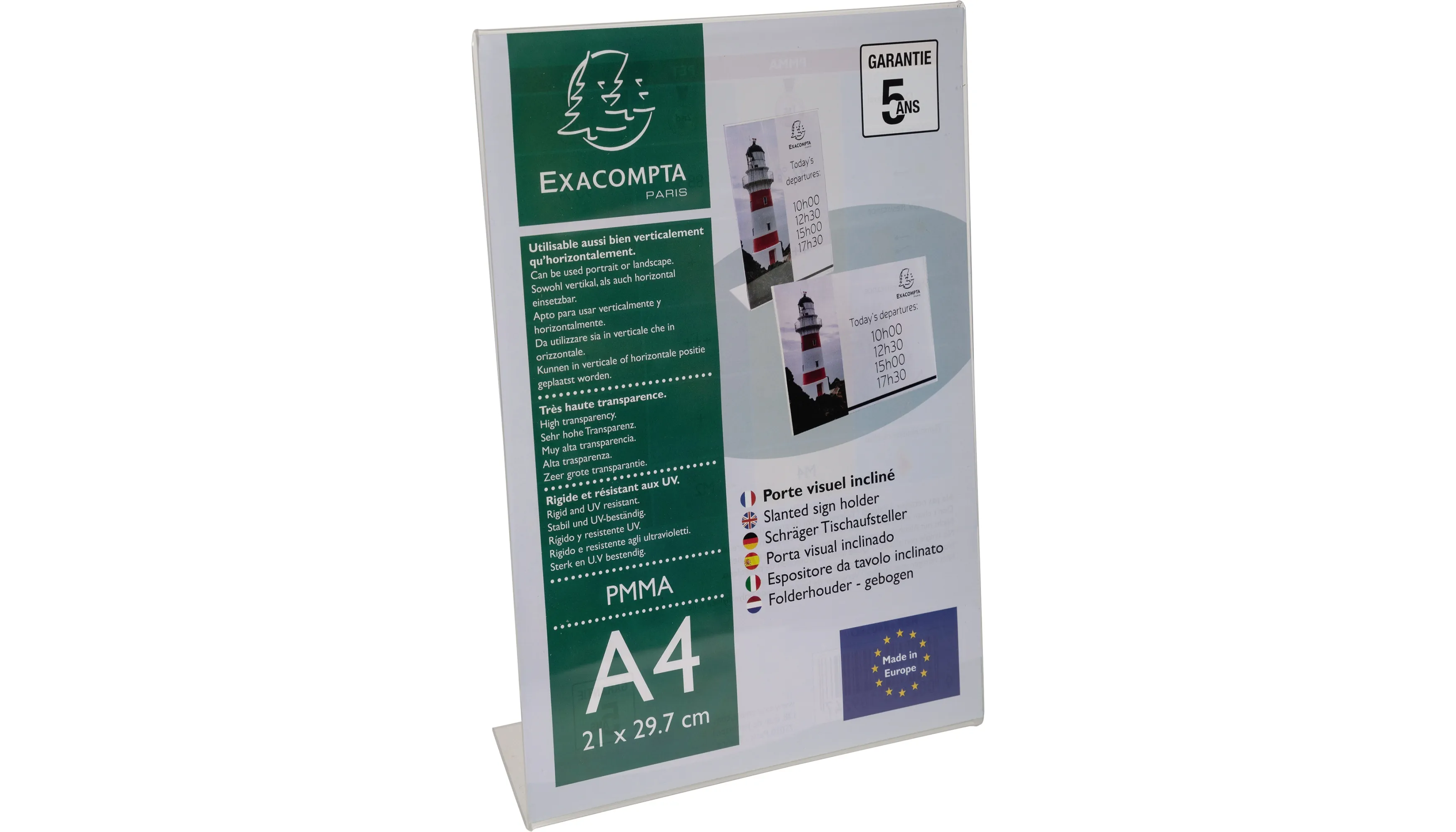 EXACOMPTA Tischaufsteller Office Exacryl DIN A4 L-Form 