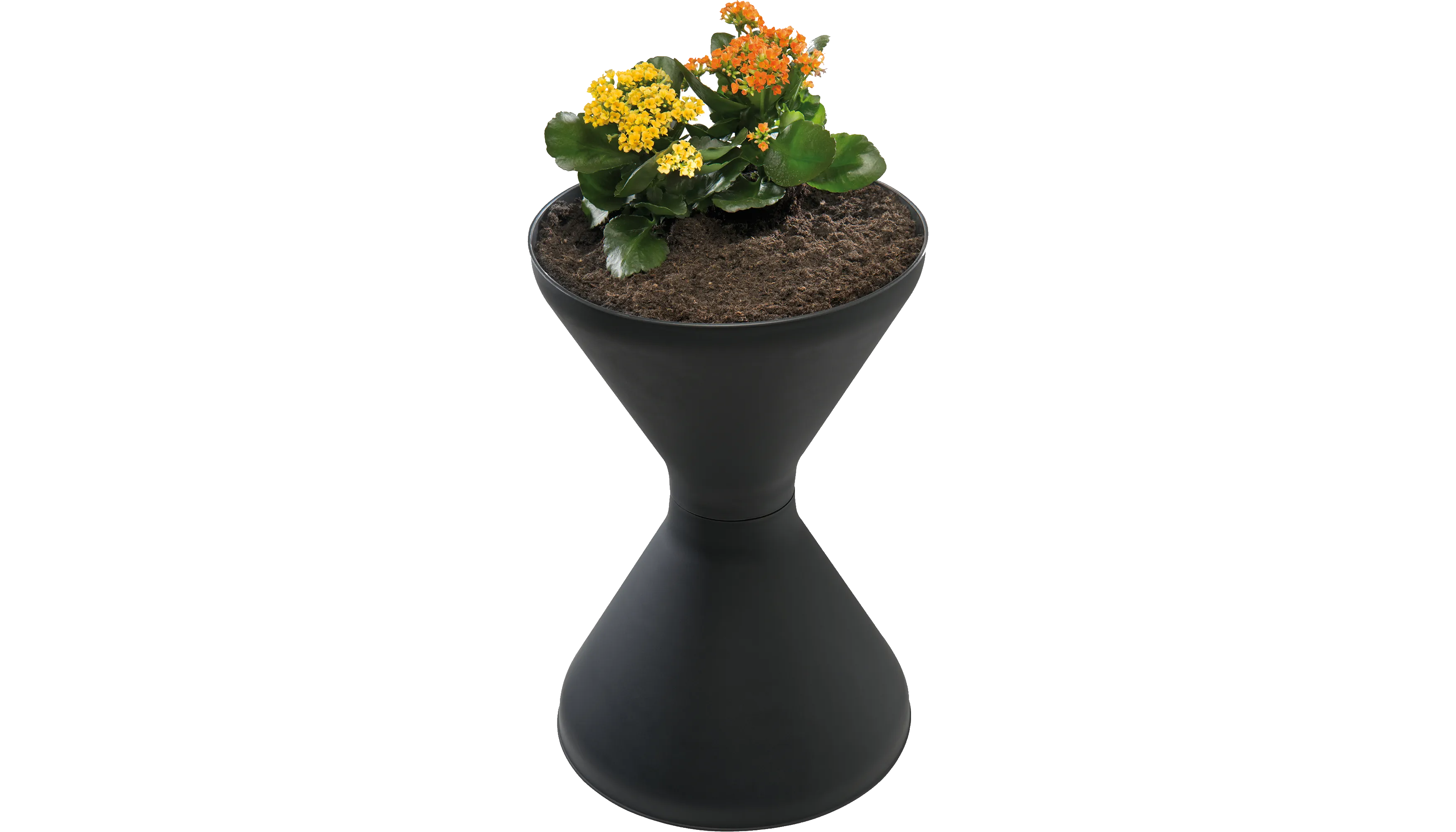 APS Standascher DIABOLO 40 x 60 cm (Ø x H)  inkl. 1,5 kg Sand Polypropylen/Metall verzinkt schwarz