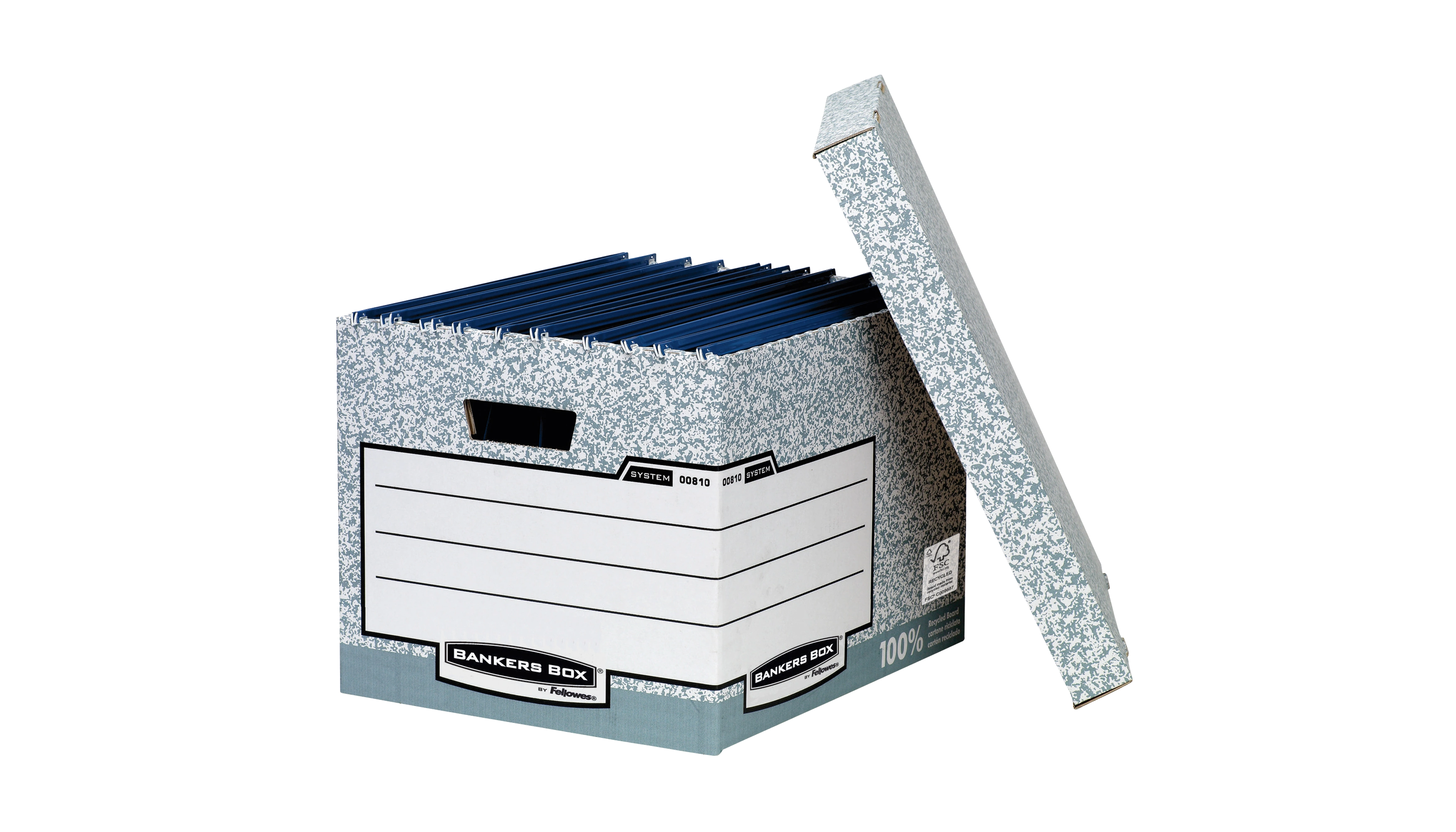 BANKERS BOX® Archivbox System 33,5 x 29,2 x 40,4 cm (B x H x T) grau/weiß