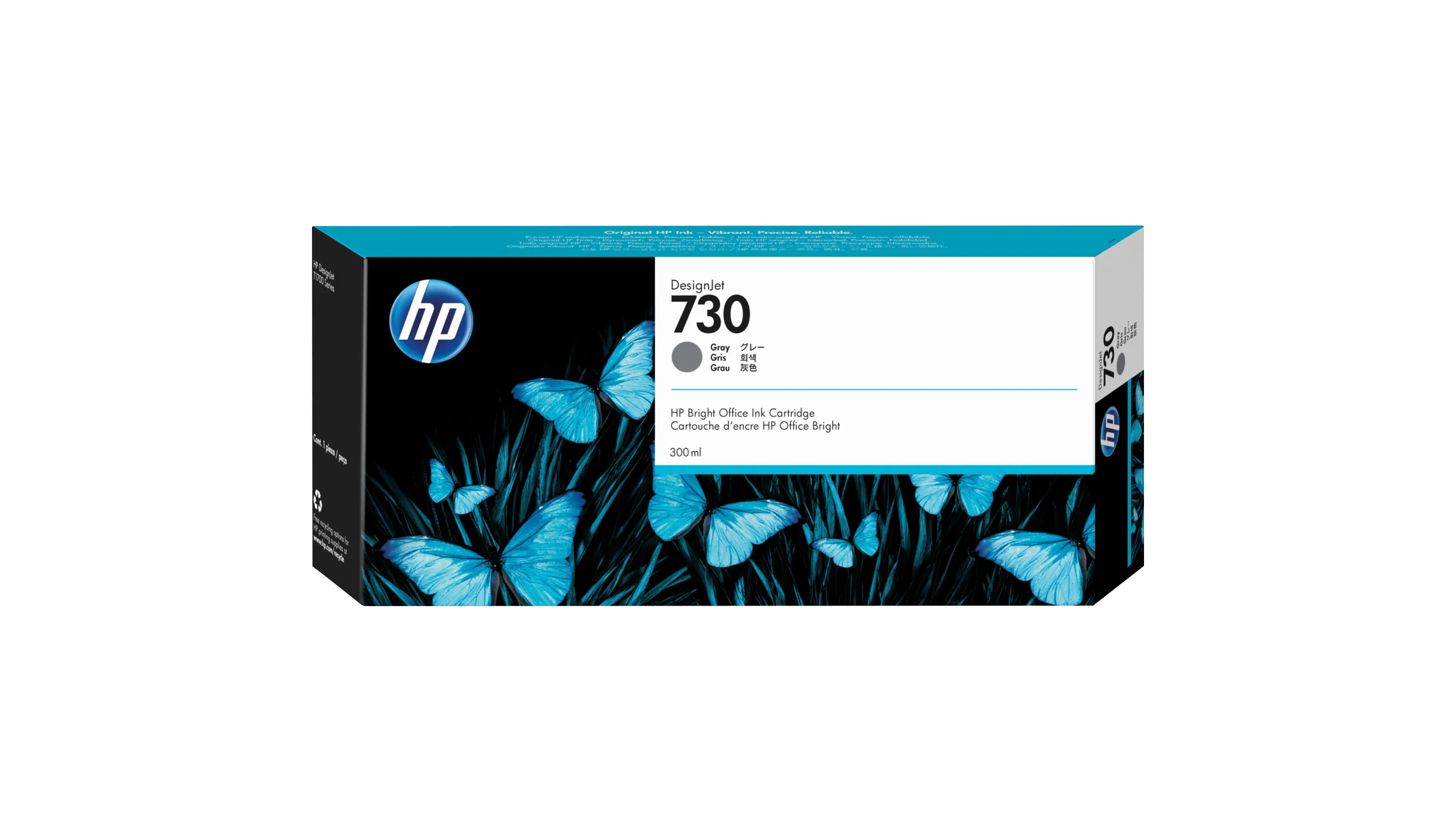 HP Tintenpatrone 730 300 ml grau