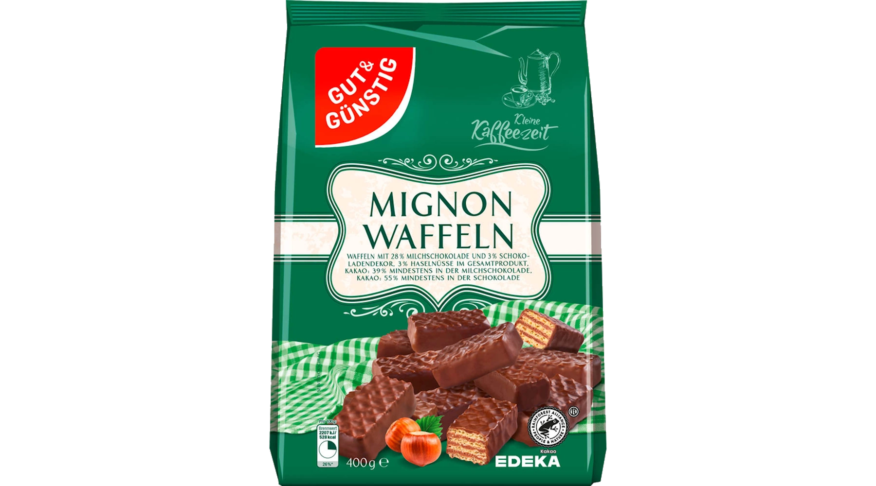 GUT&GÜNSTIG Mignonwaffeln 400 g/Pack