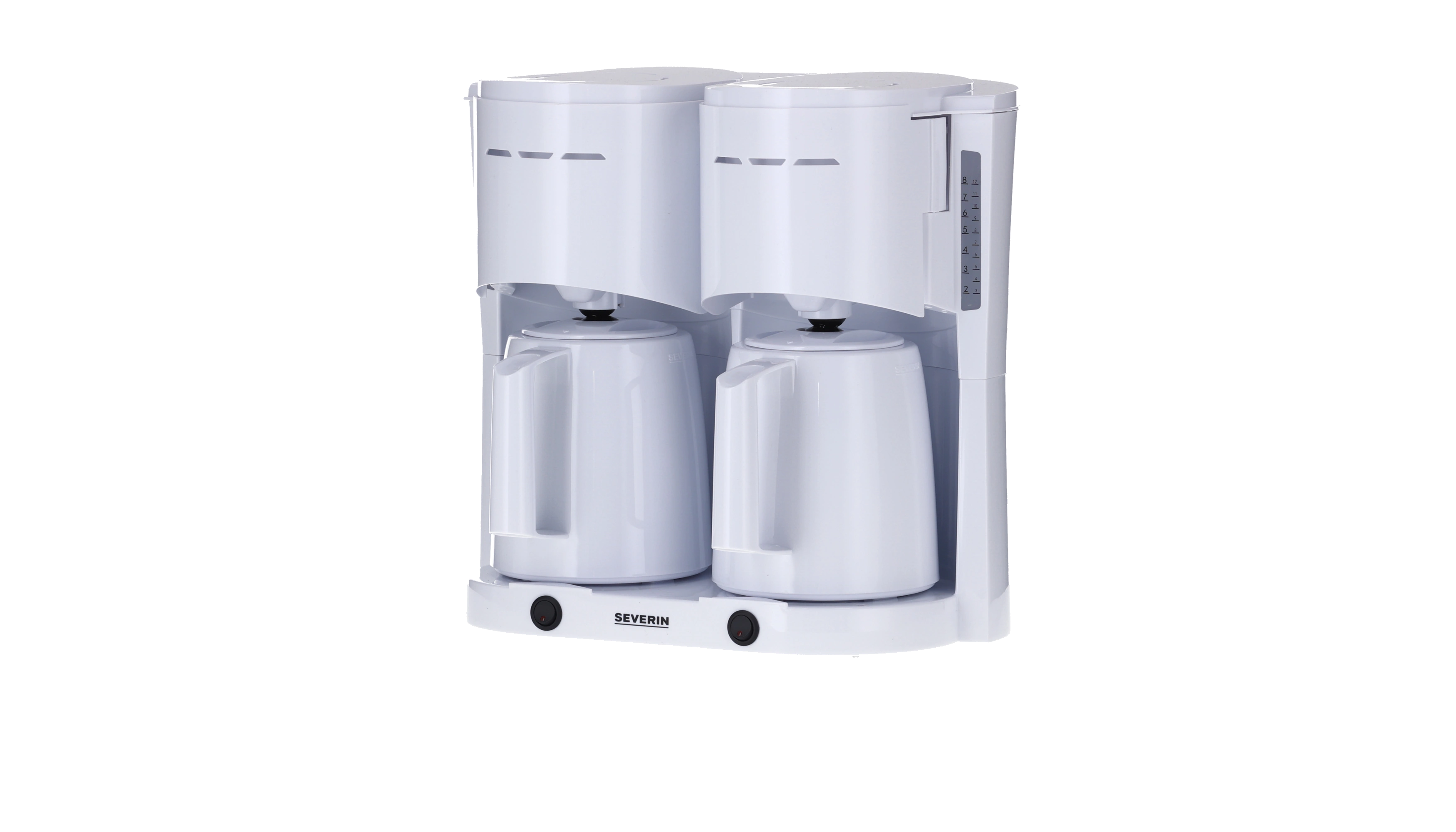 SEVERIN Kaffeemaschine Duo  2 x 8 Tassen weiß