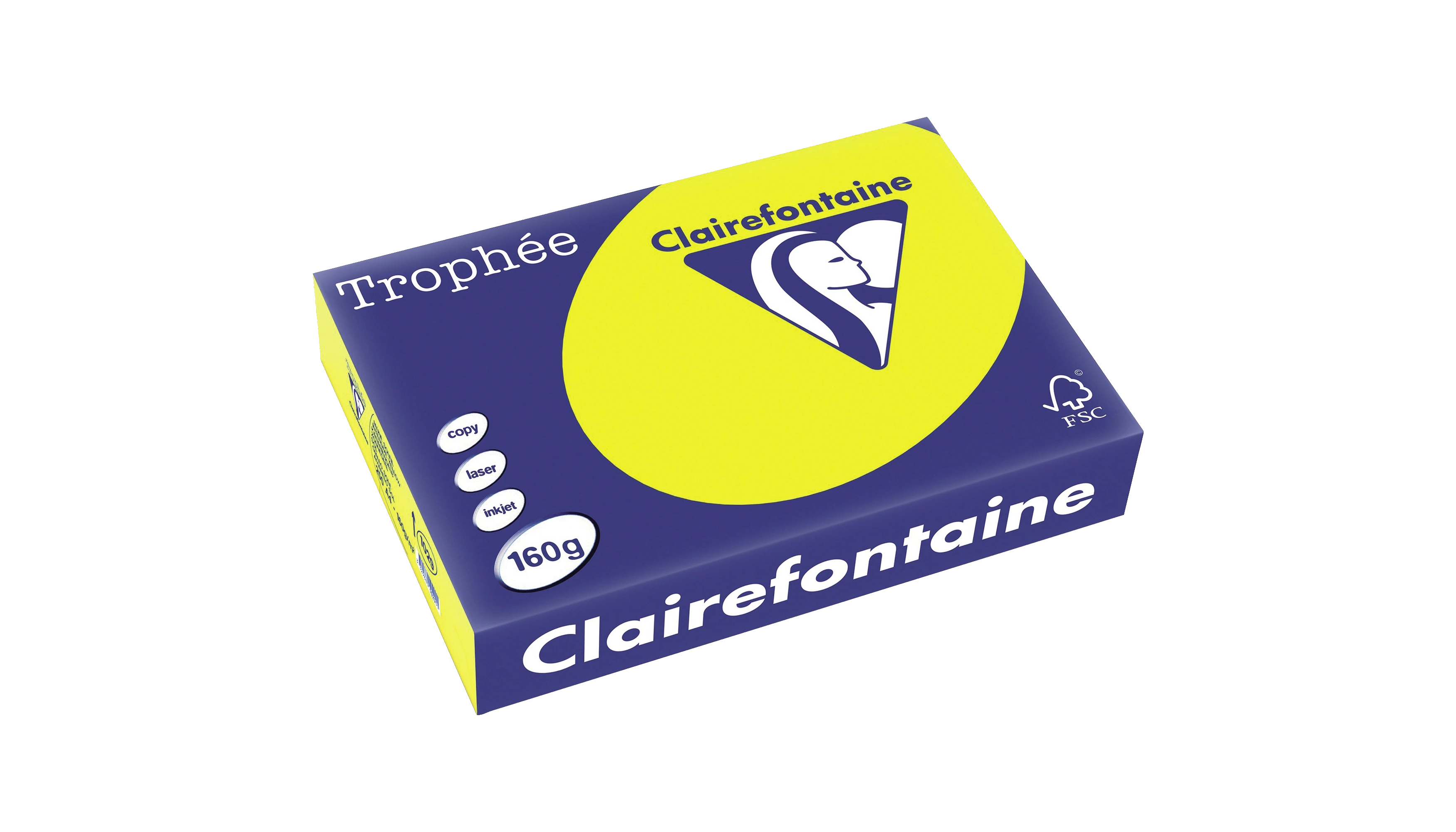 CLAIREFONTAINE Kopierpapier Trophée DIN A4 160 g/m²  250 Blatt/Pack kanariengelb