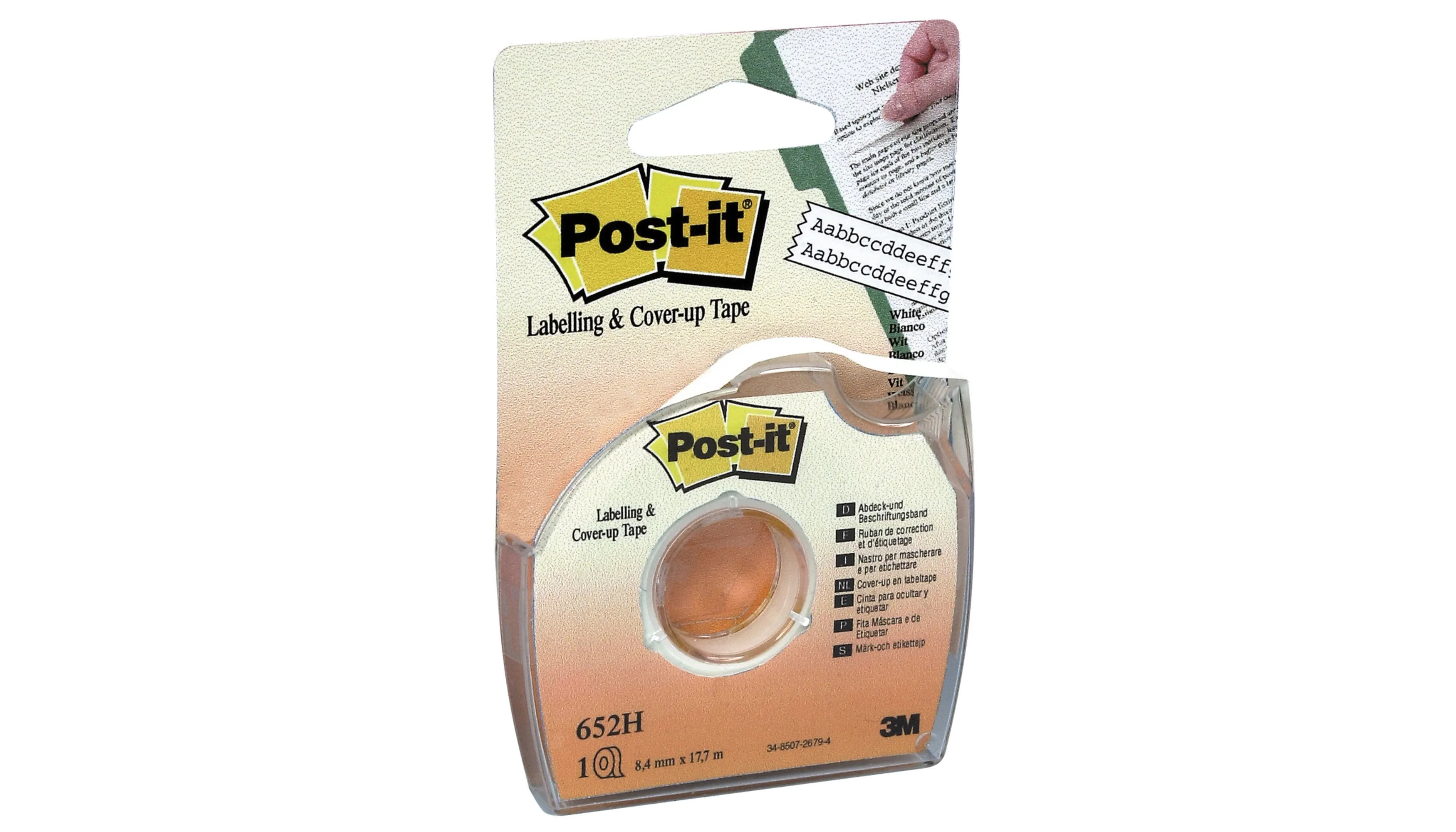 POST-IT® Korrekturband 8,4 mm x 17,7 m (B x L) wieder ablösbar inkl. Handabroller weiß