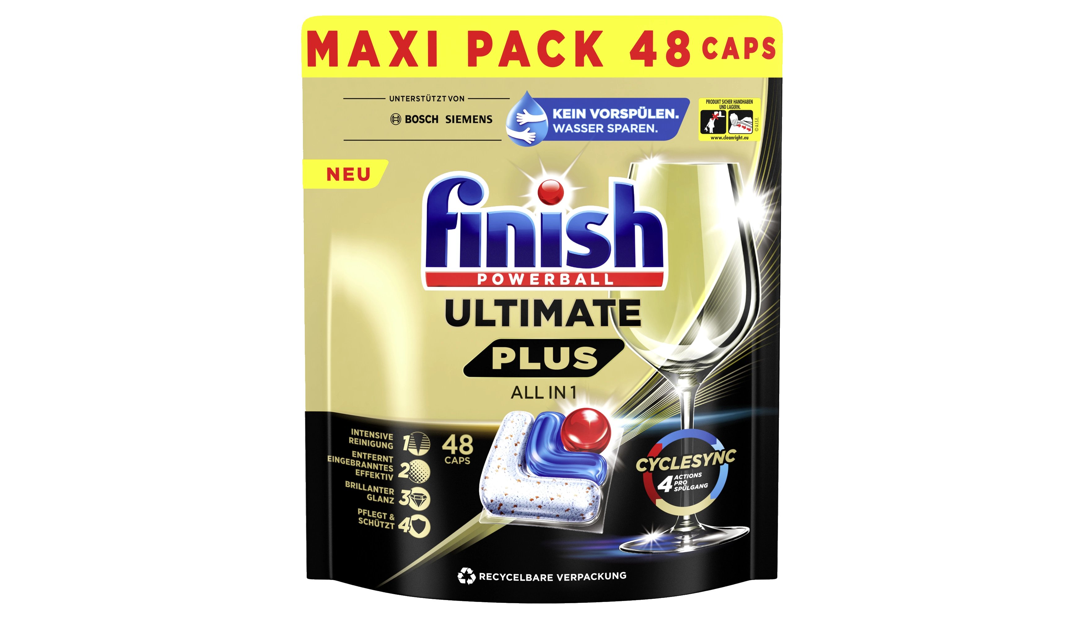 FINISH Spülmaschinentabs Powerball Ultimate Plus All in 1 48 Stück/Pack
