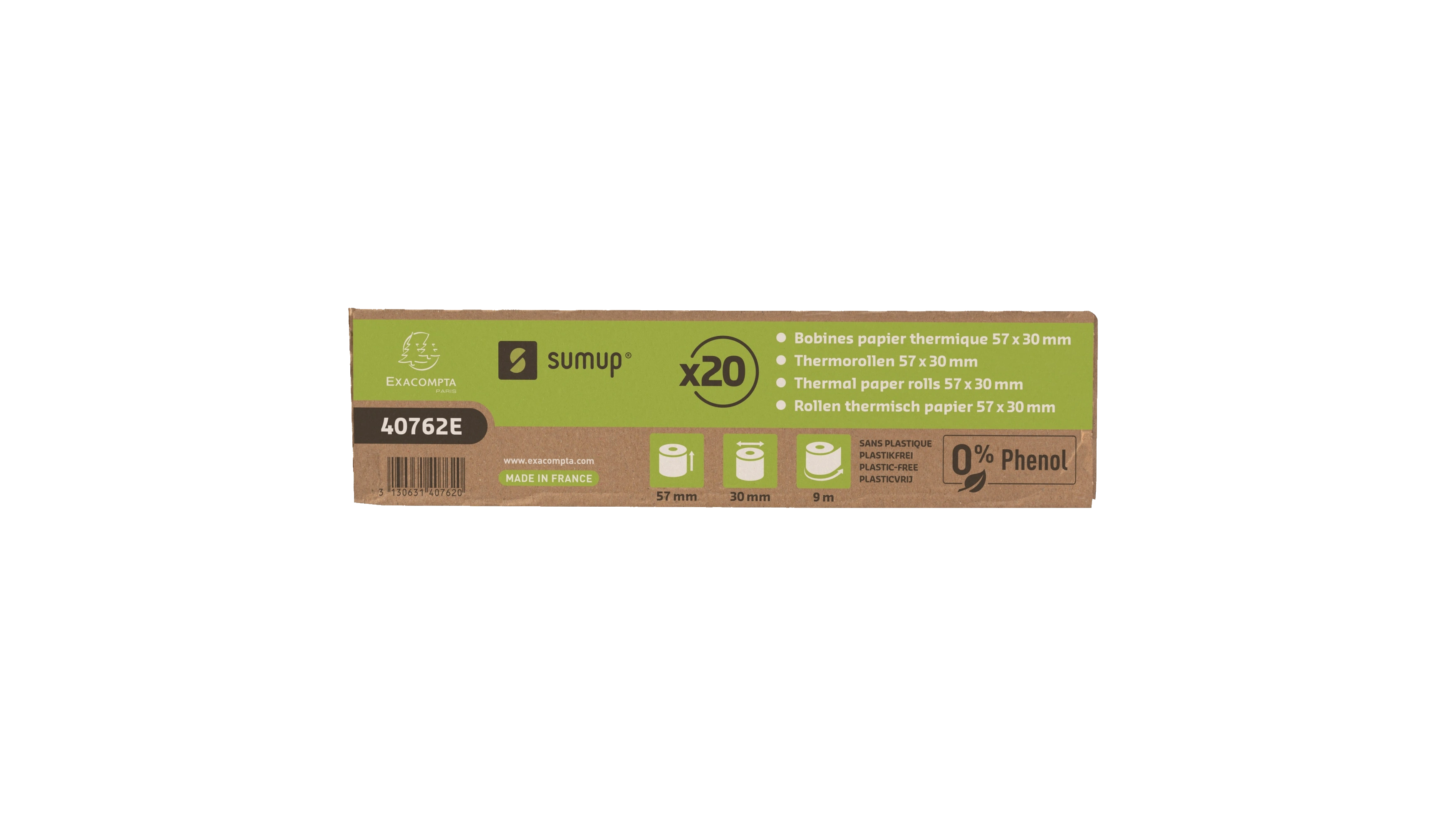 Exacompta Thermokassenrolle SumUp 5,7 cm x 9,0 m, 20 Rollen
