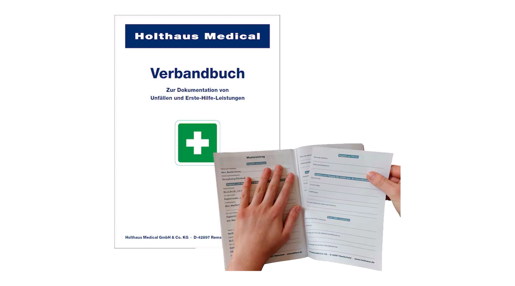 HOLTHAUS MEDICAL Erste-Hilfe-Verbandbuch DIN A5 50 Blatt