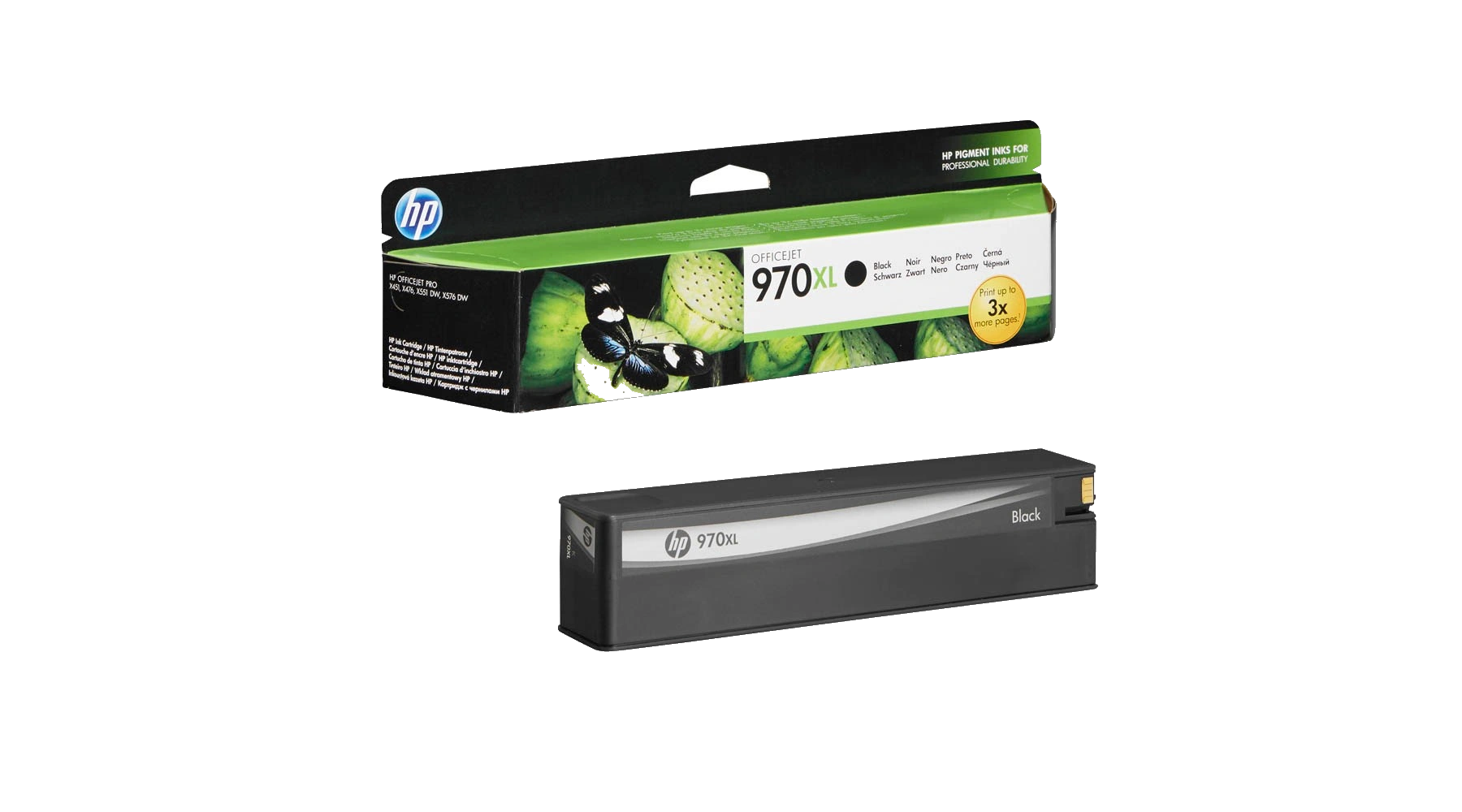 HP Tintenpatrone 970XL ca. 9.200 Seiten 250 ml schwarz