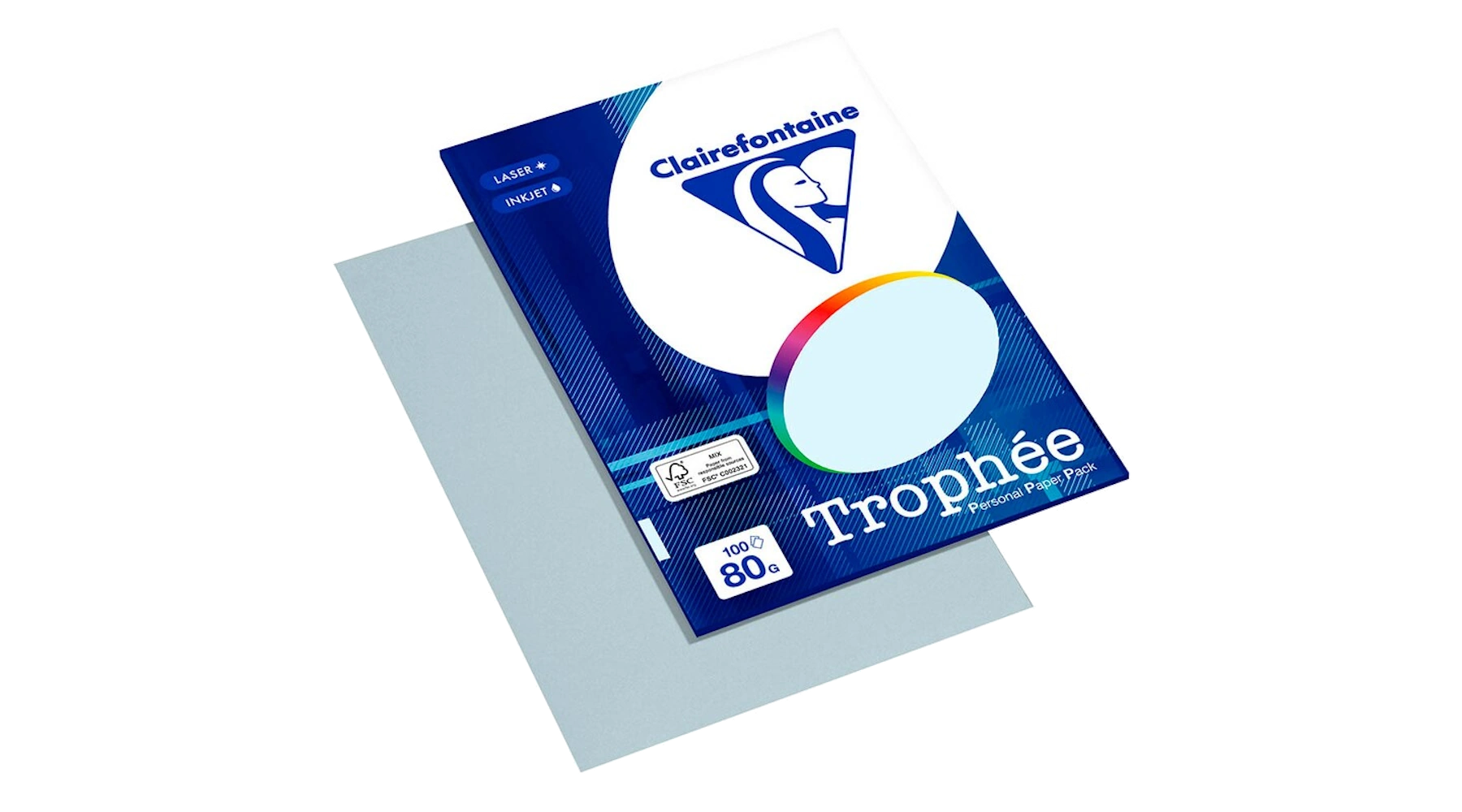 CLAIREFONTAINE Kopierpapier Trophée Color DIN A4 80 g/m² 100 Blatt/Pack hellblau