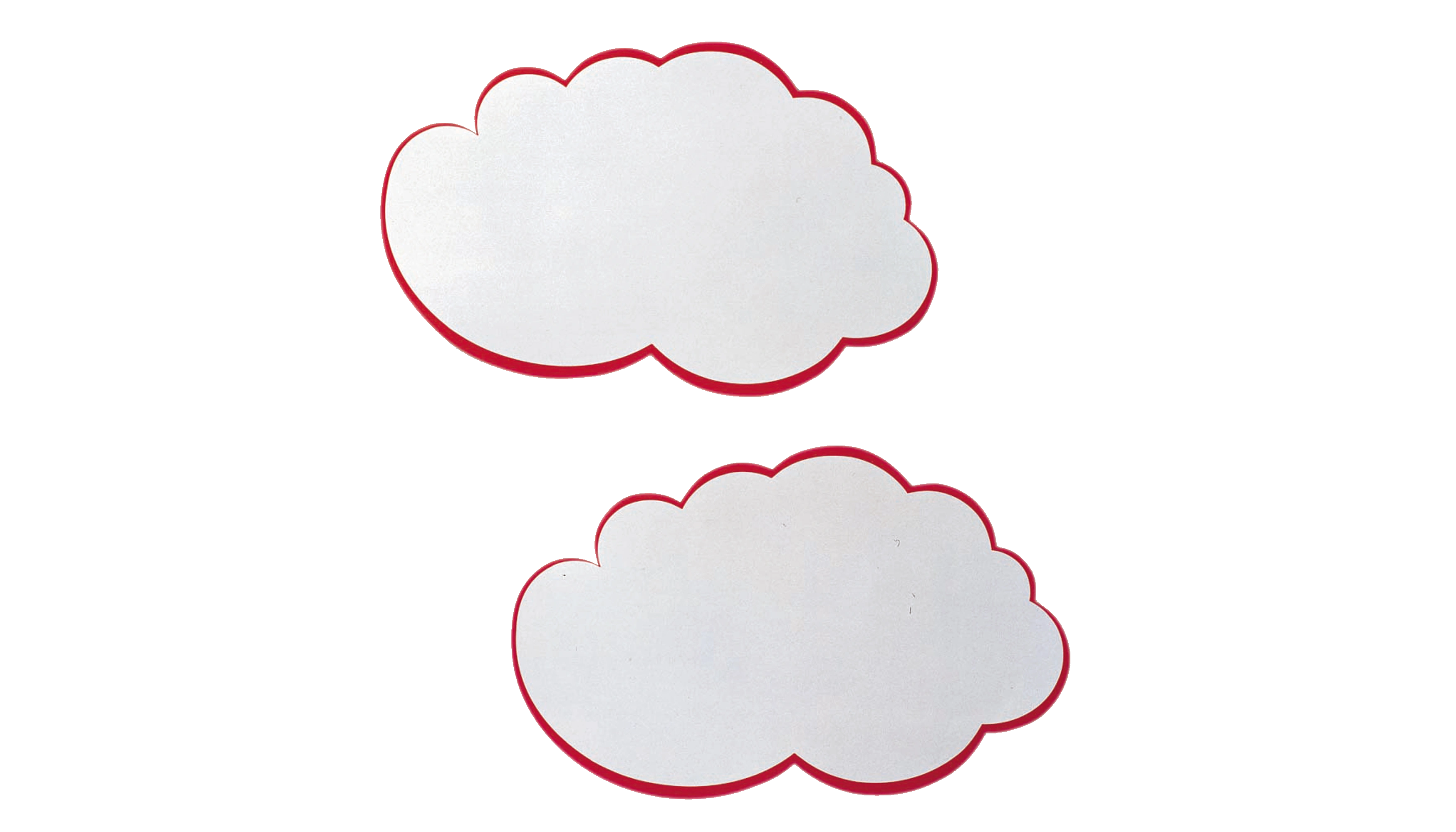 FRANKEN Moderationskarte Wolke nicht selbstklebend 14 x 23 cm (B x H) 20 Stück/Pack weiß/rot