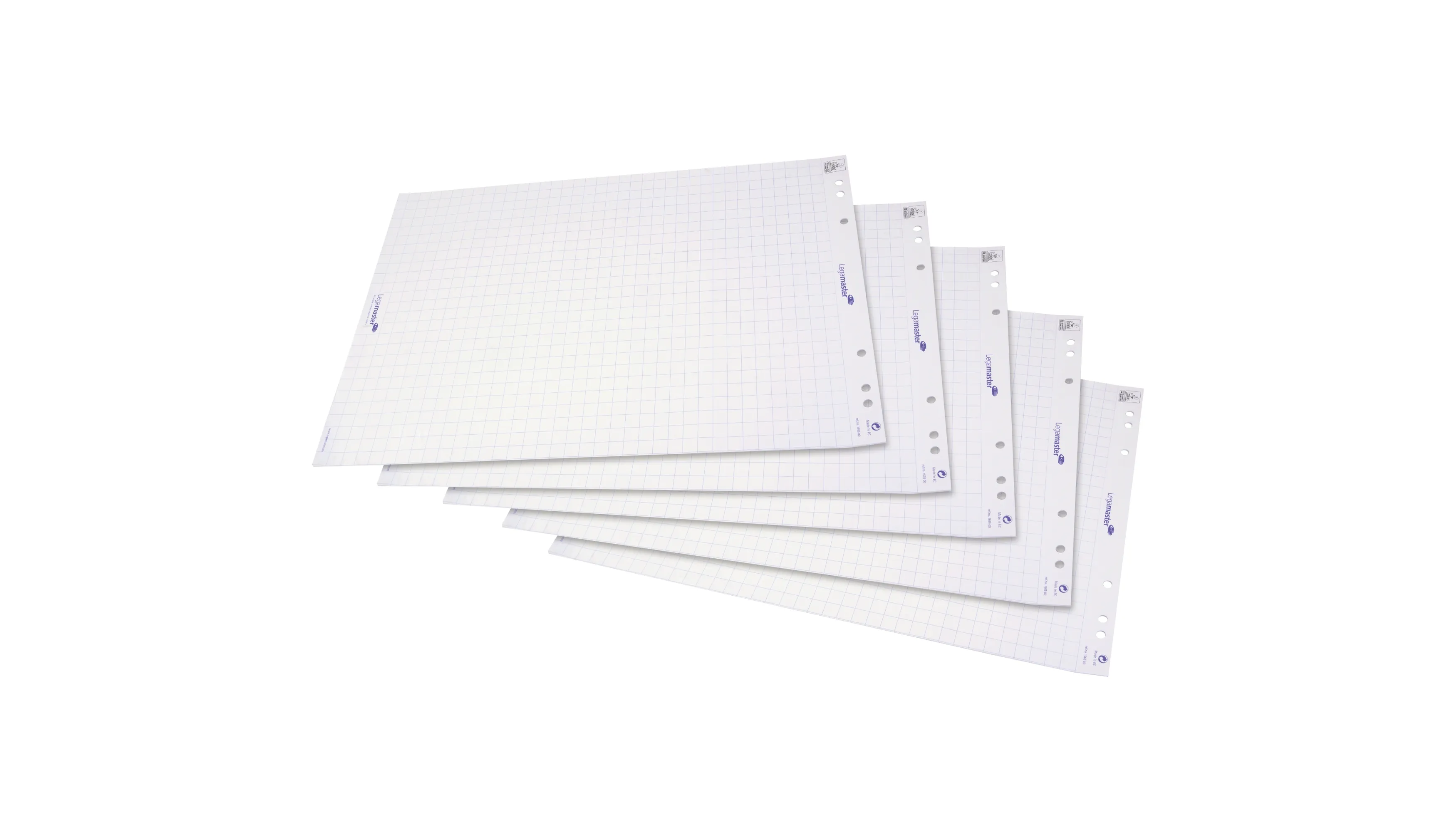 LEGAMASTER Flipchartpapier 65 x 98 cm kariert 20 Blatt 5 Stück/Pack