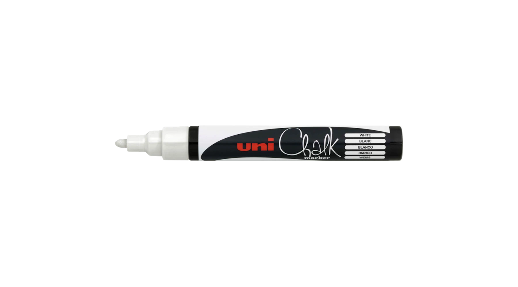 UNI-BALL Kreidemarker uni Chalk PWE-5M  1-2 mm Rundspitze weiß