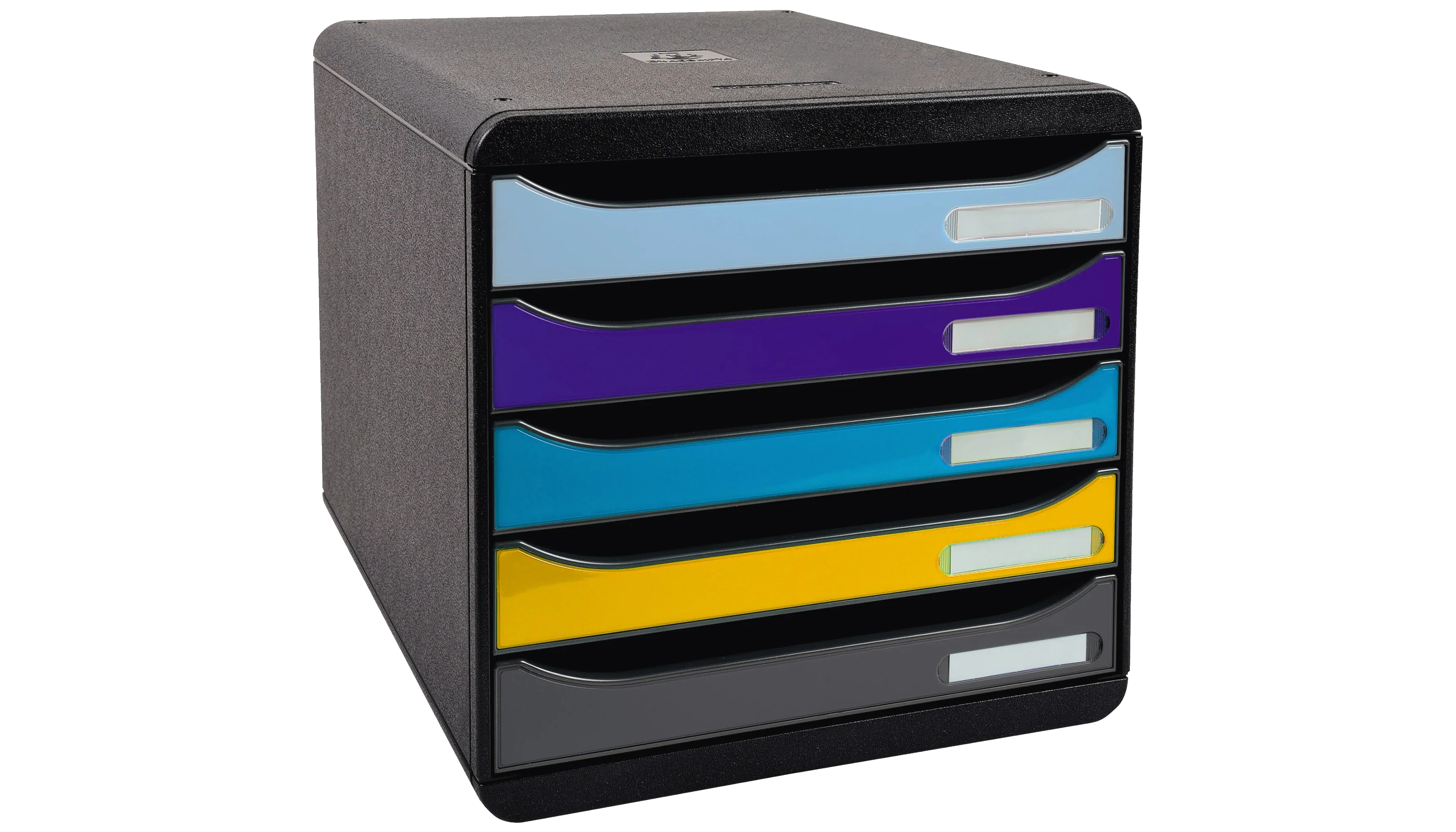 EXACOMPTA Schubladenbox BIG-BOX plus Bee Blue  27,8 x 27,1 x 34,7 cm (B x H x T) 5 Schubladen mehrfarbig