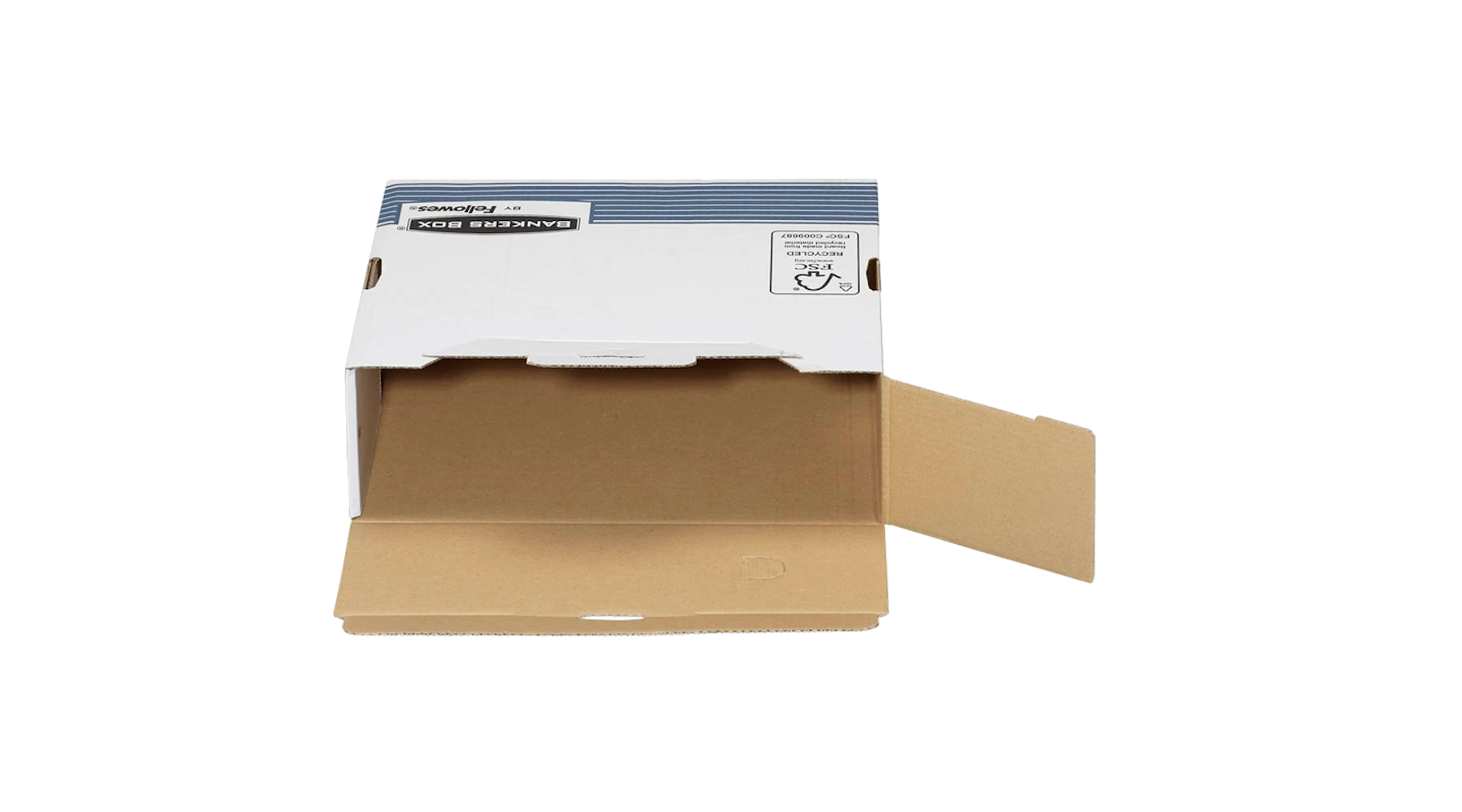 BANKERS BOX® Archivboxen Karton  10,8 x 26,5 x 32,7 cm (B x T x H) 10 Stück/Pack weiß/blau