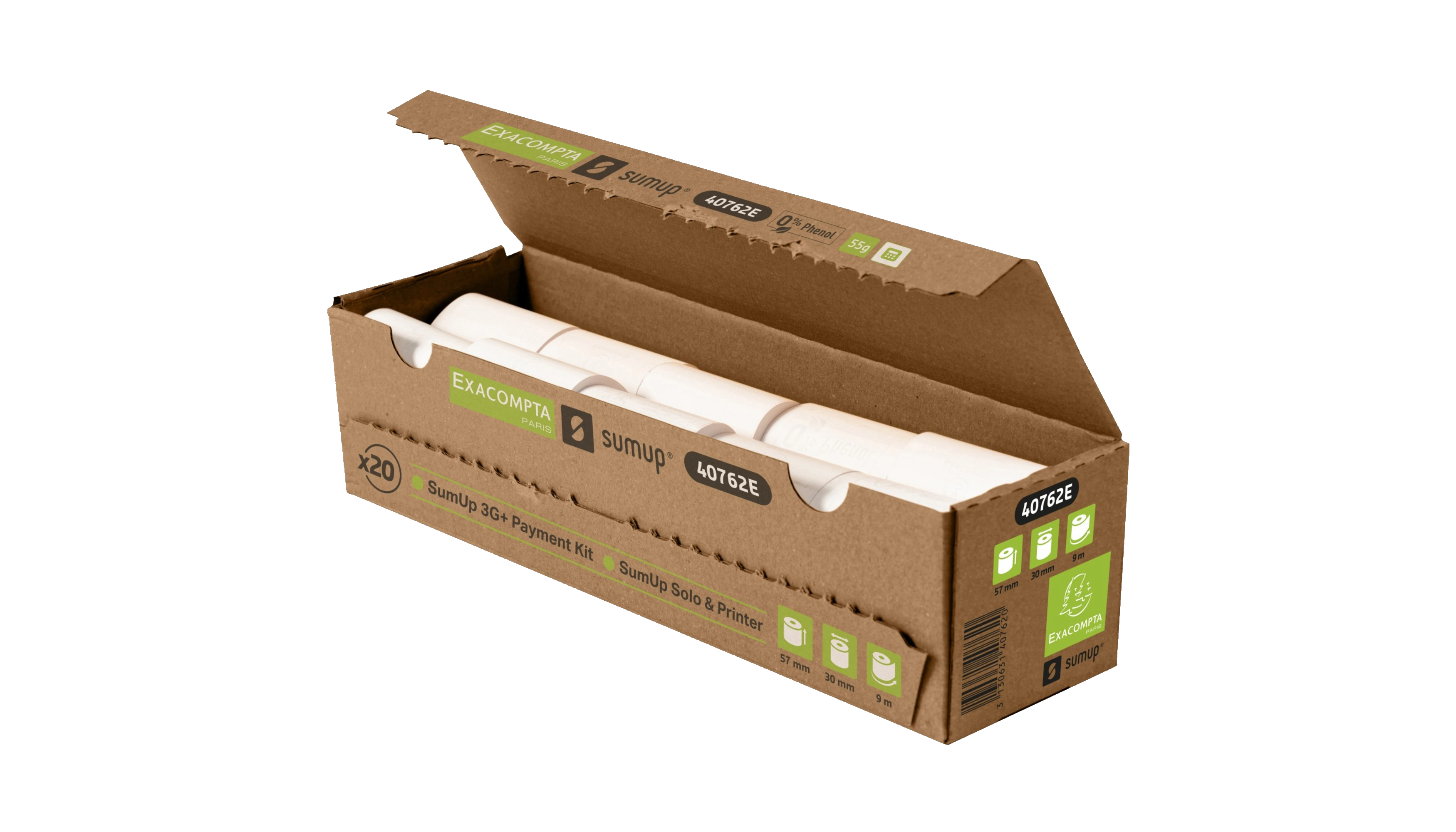Exacompta Thermokassenrolle SumUp 5,7 cm x 9,0 m, 20 Rollen