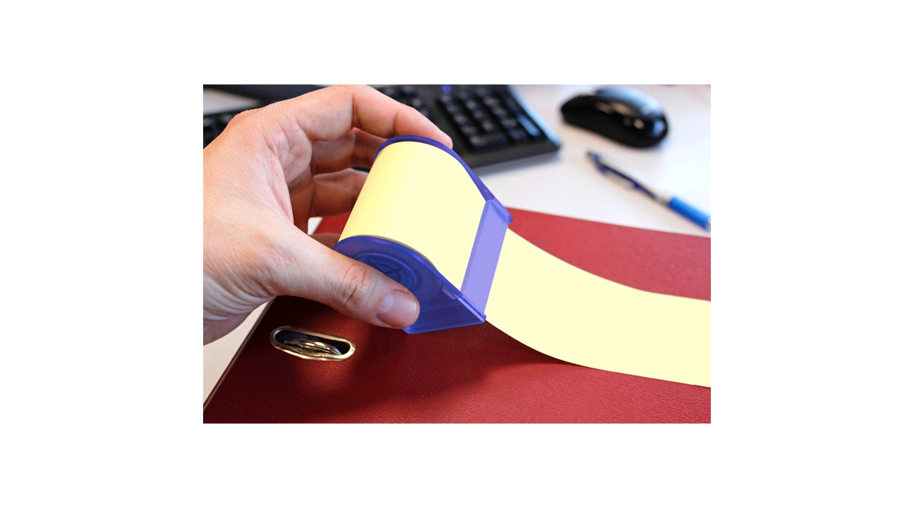 inFO Spender Haftnotizen-Rolle 6 cm x 10 m (B x L) 70 g/m² Papier gelb