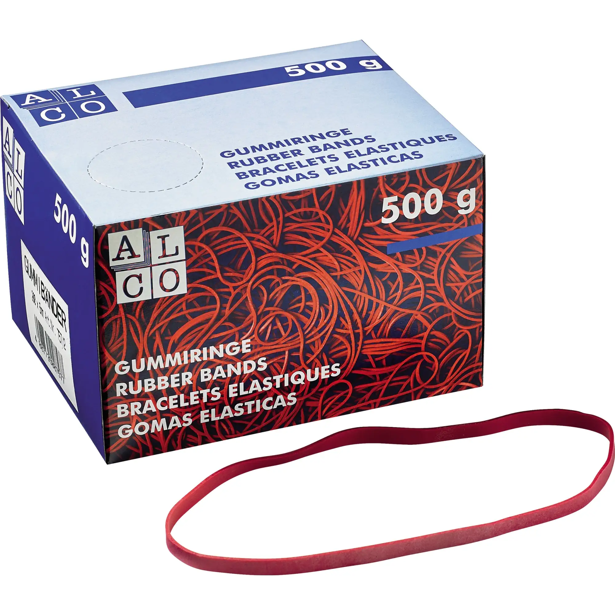 ALCO Gummiband 6 x 200 mm (B x L) rot 500 g/Pack