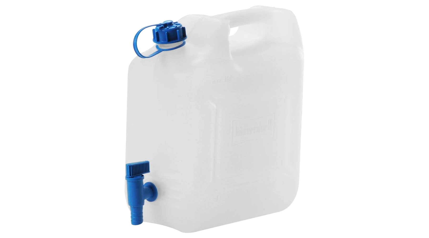 HÜNERSDORFF Wasserkanister 12 Liter 33,35 x 16,0 x 33,15 cm (B x T x H) weiß/blau