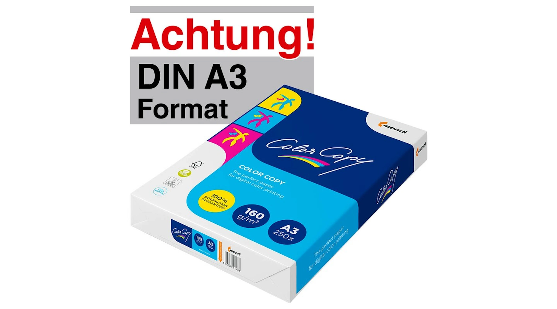 COLOR COPY Kopierpapier DIN A3 160 g/m²  250 Blatt/Pack weiß